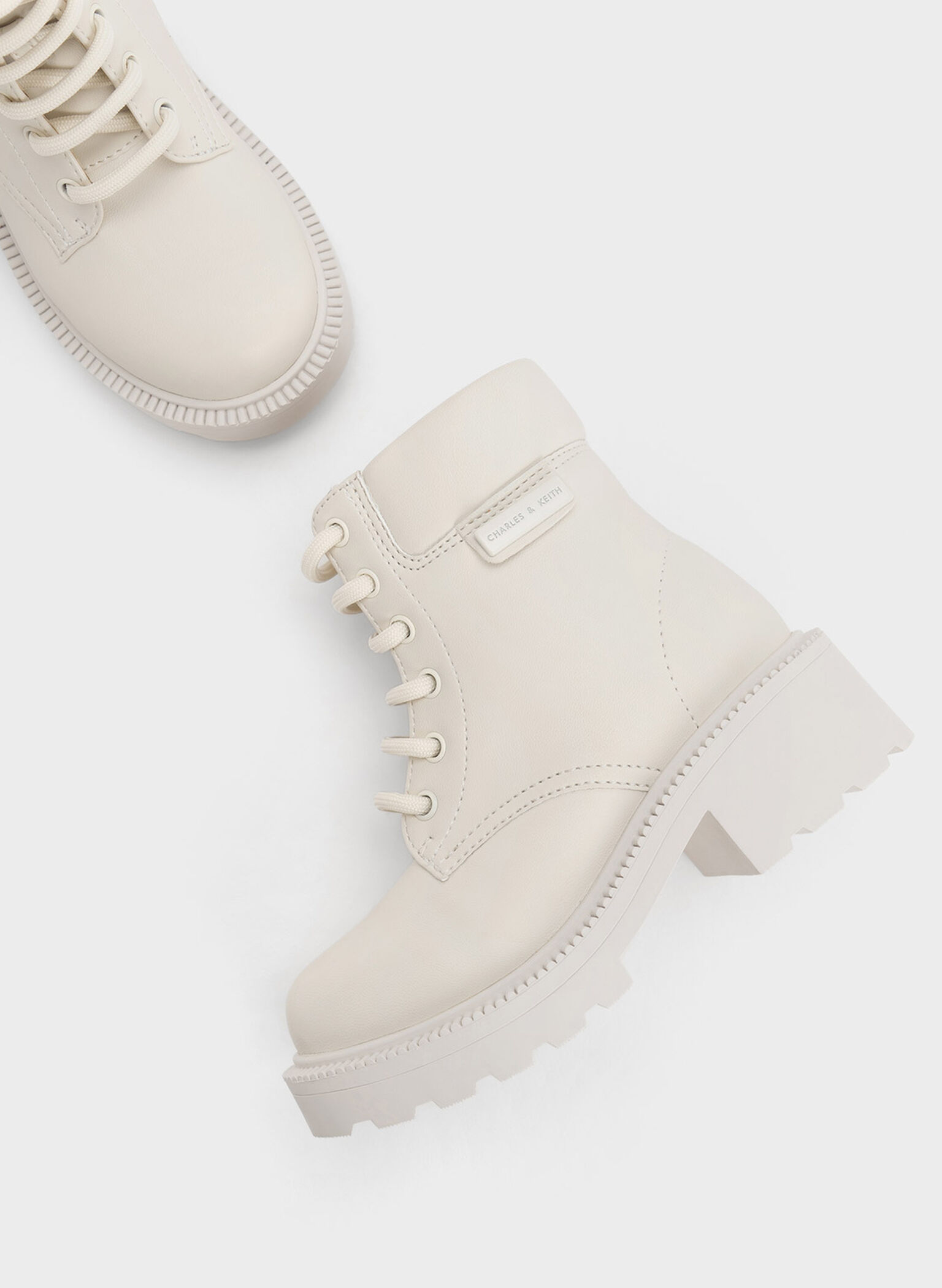 Girls' Side-Zip Ankle Boots, Chalk, hi-res