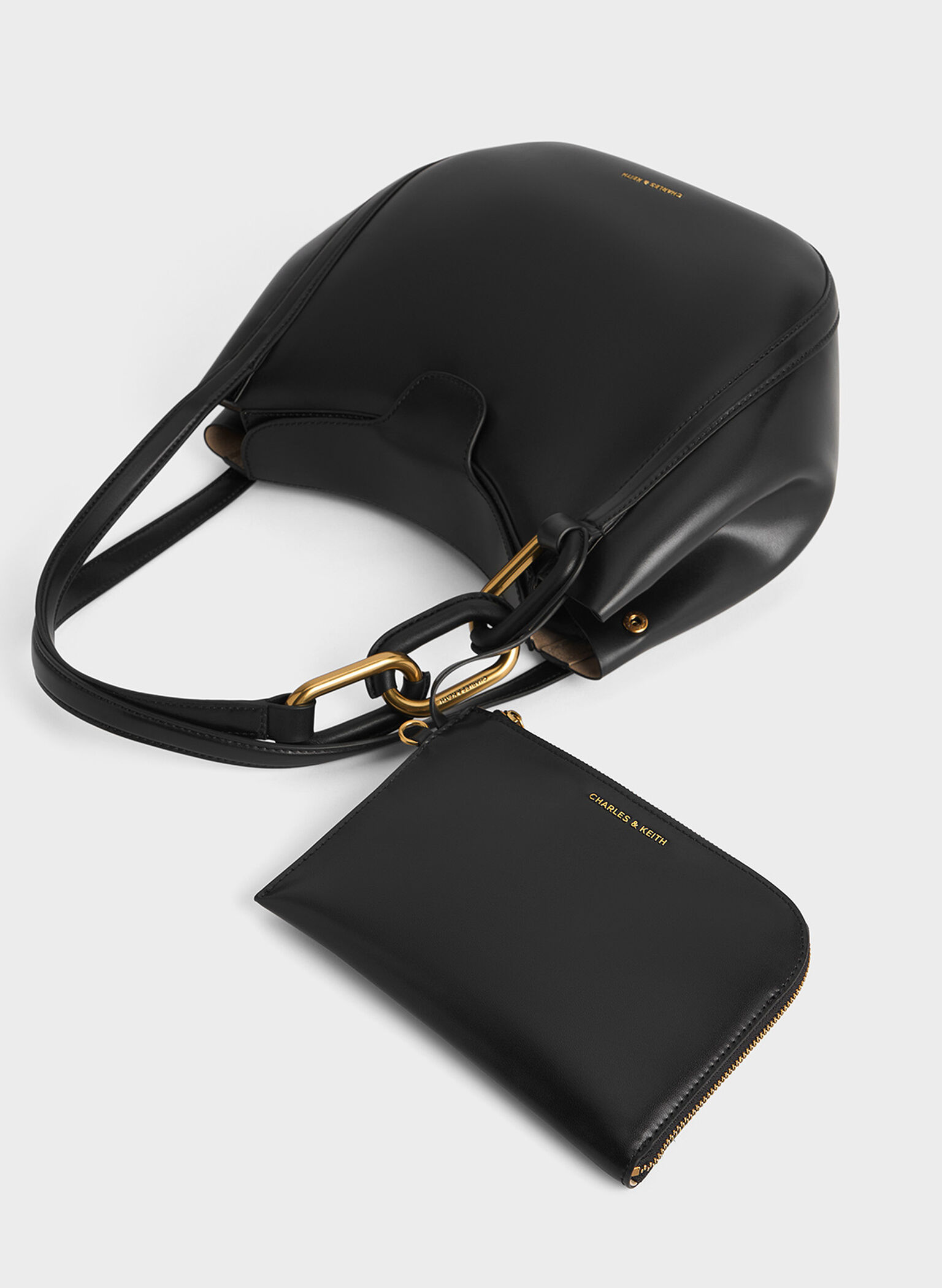 Kora Metallic-Accent Tote Bag, Black, hi-res