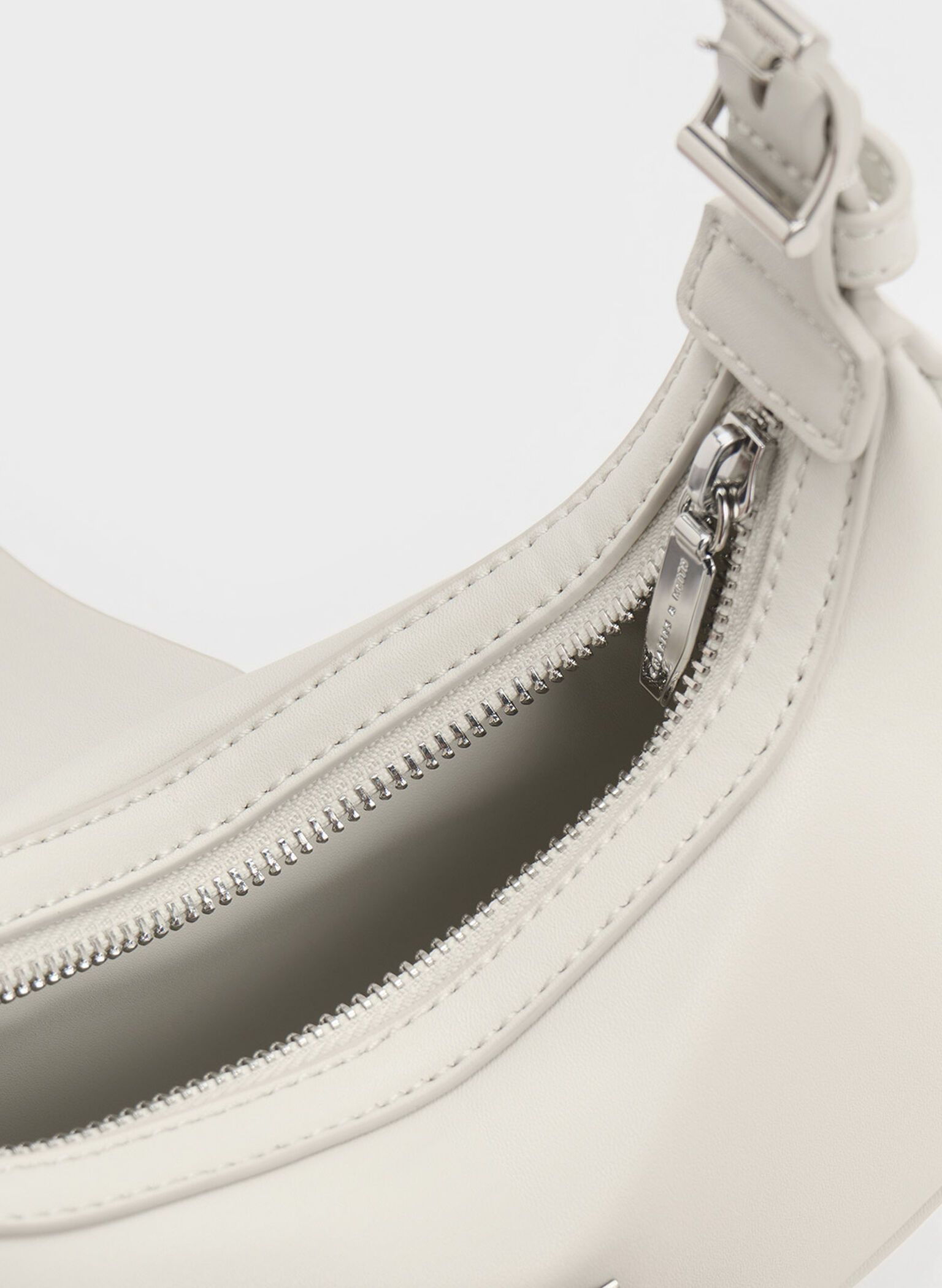Trice Metallic Accent Belted Shoulder Bag, Chalk, hi-res