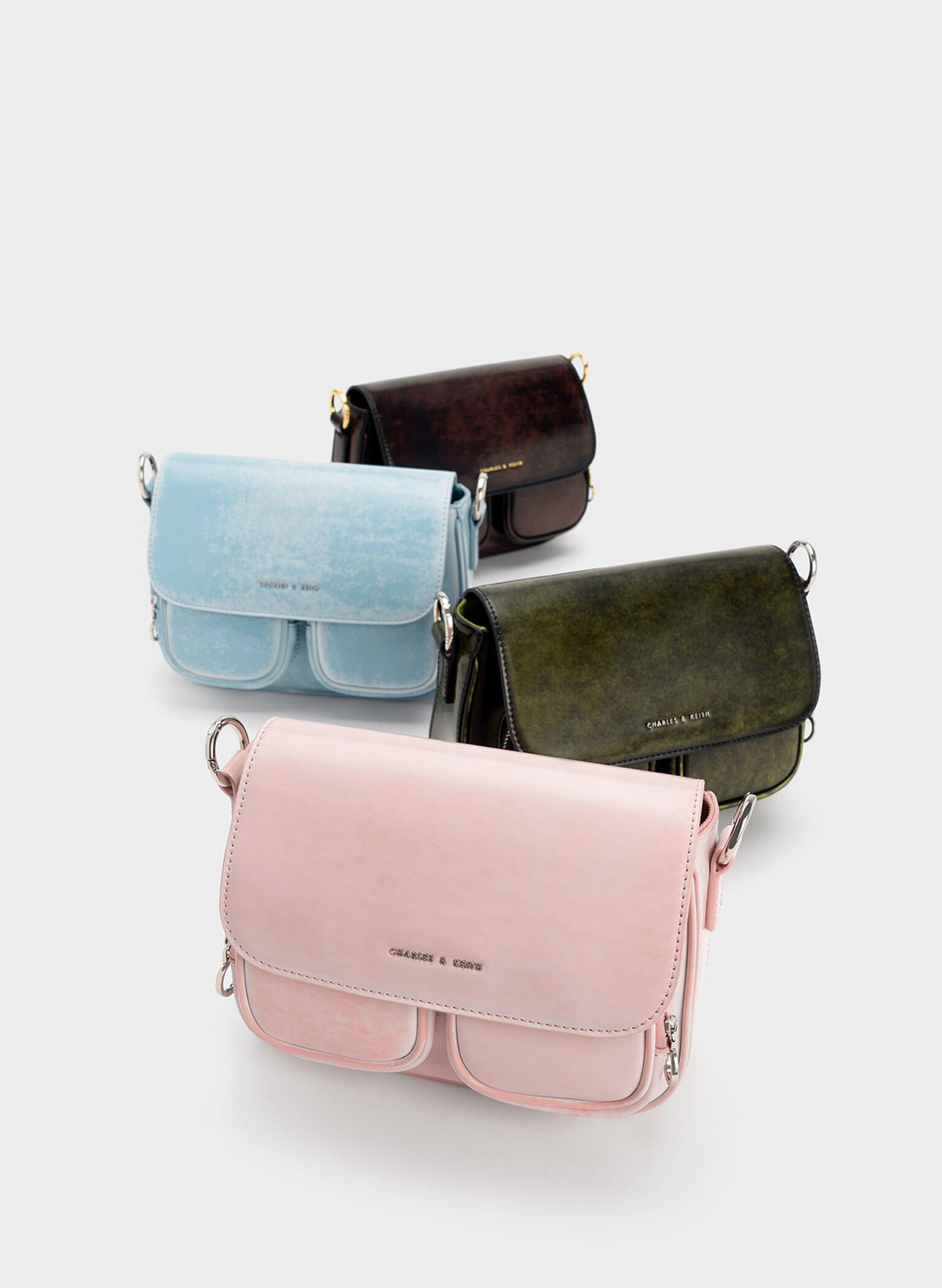 Letitia Front Flap Crossbody Bag, Light Pink, hi-res