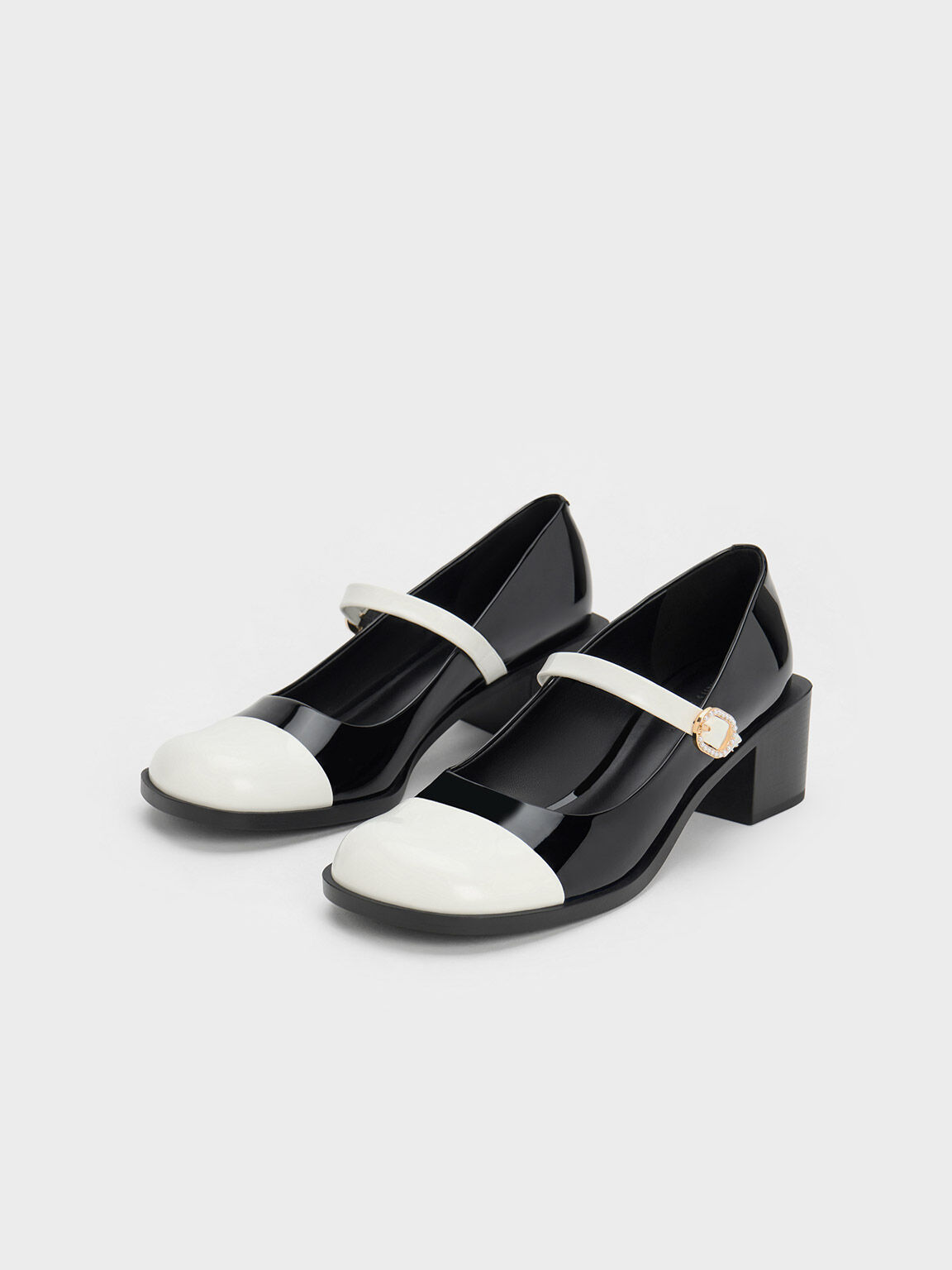 Two tone mary jane shoes discount