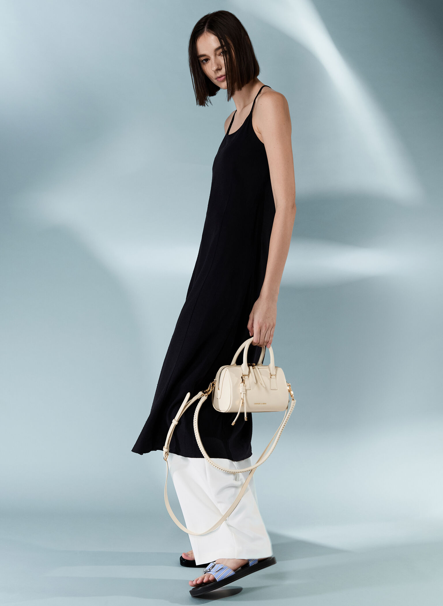 Everleigh Bowling Bag, Cream, hi-res