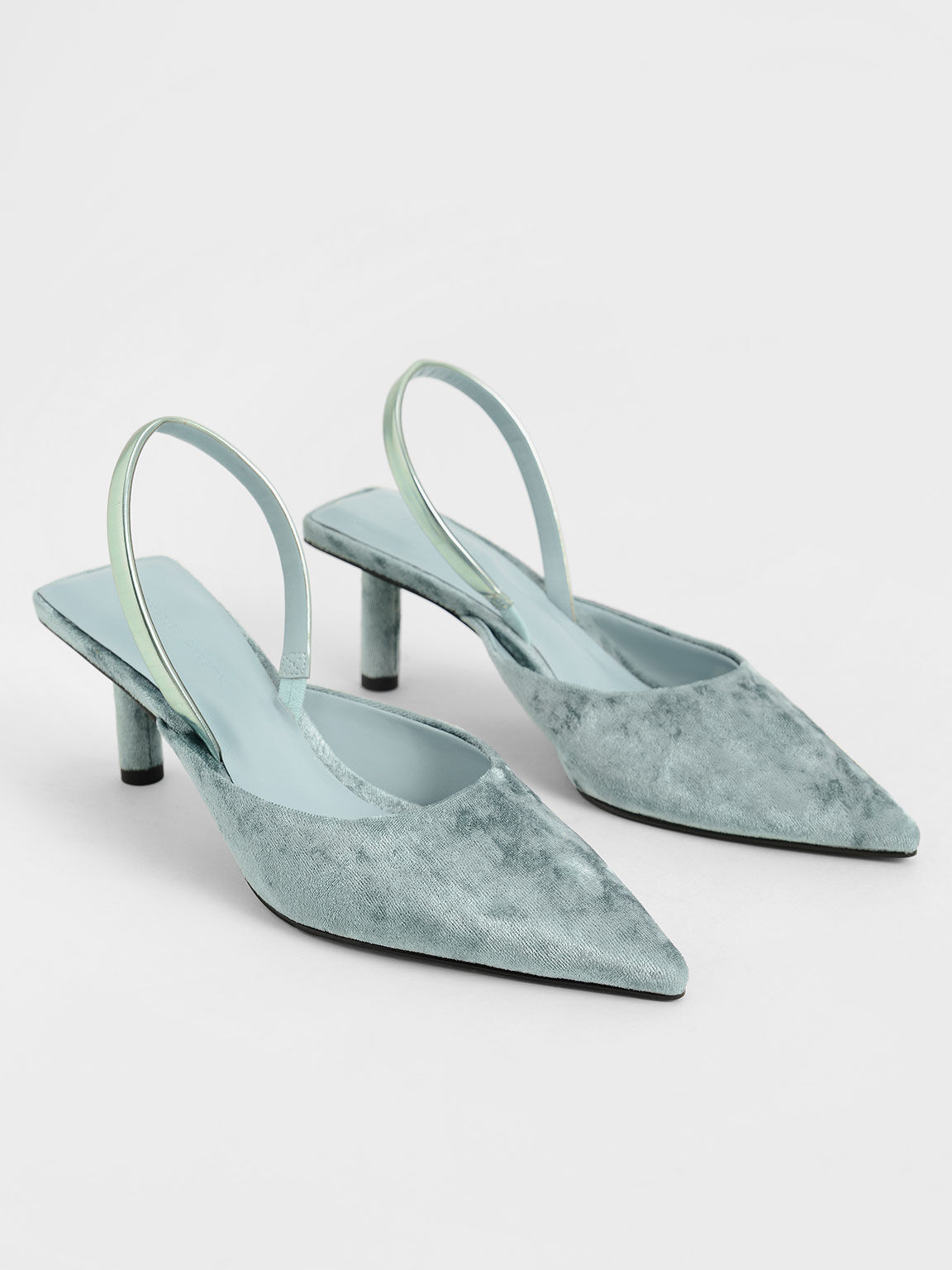 Velvet slingbacks clearance