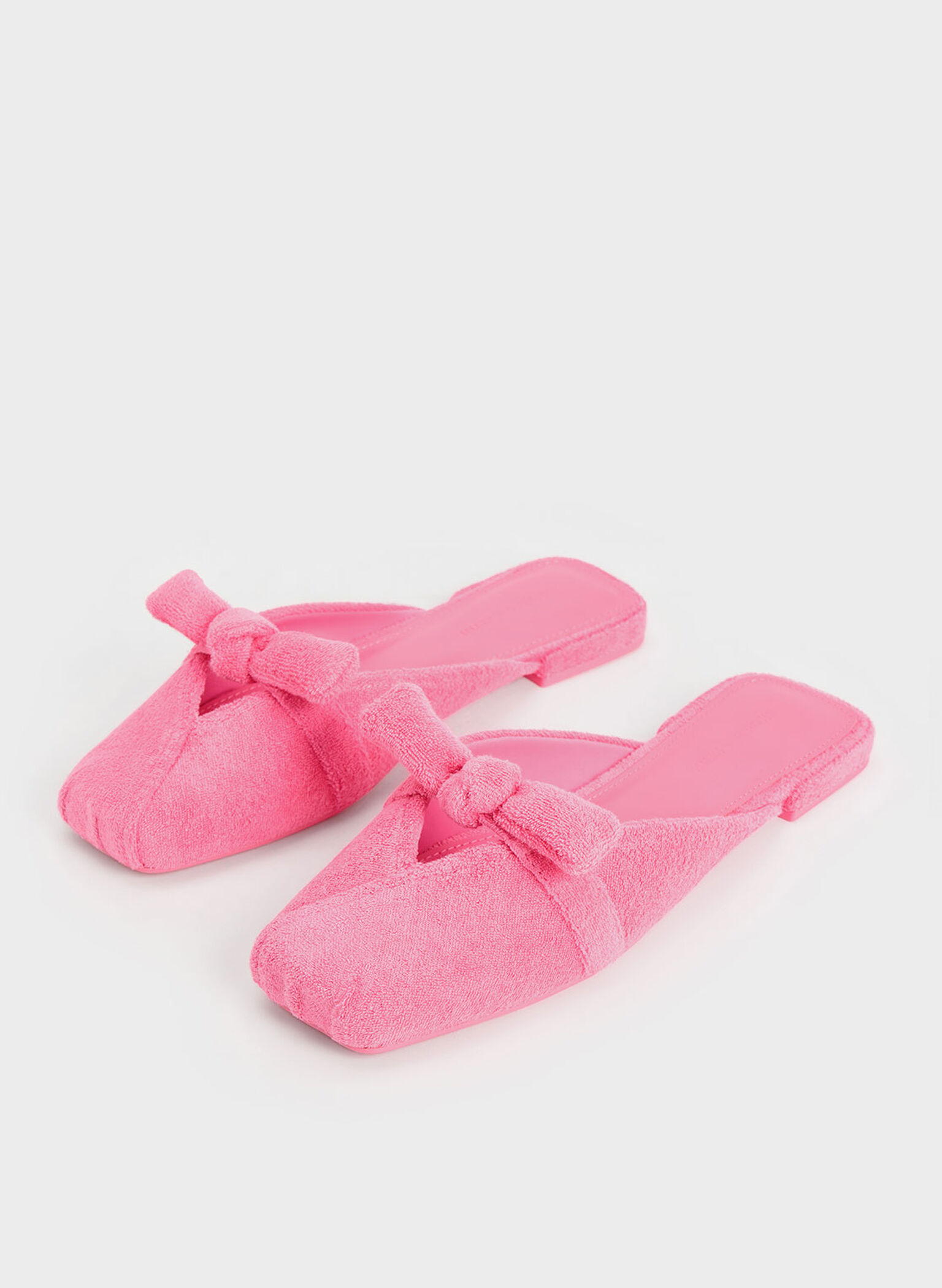 Loey Textured Knotted Mules, Pink, hi-res
