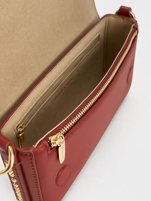 Catena Front Flap Bag, Brick, hi-res