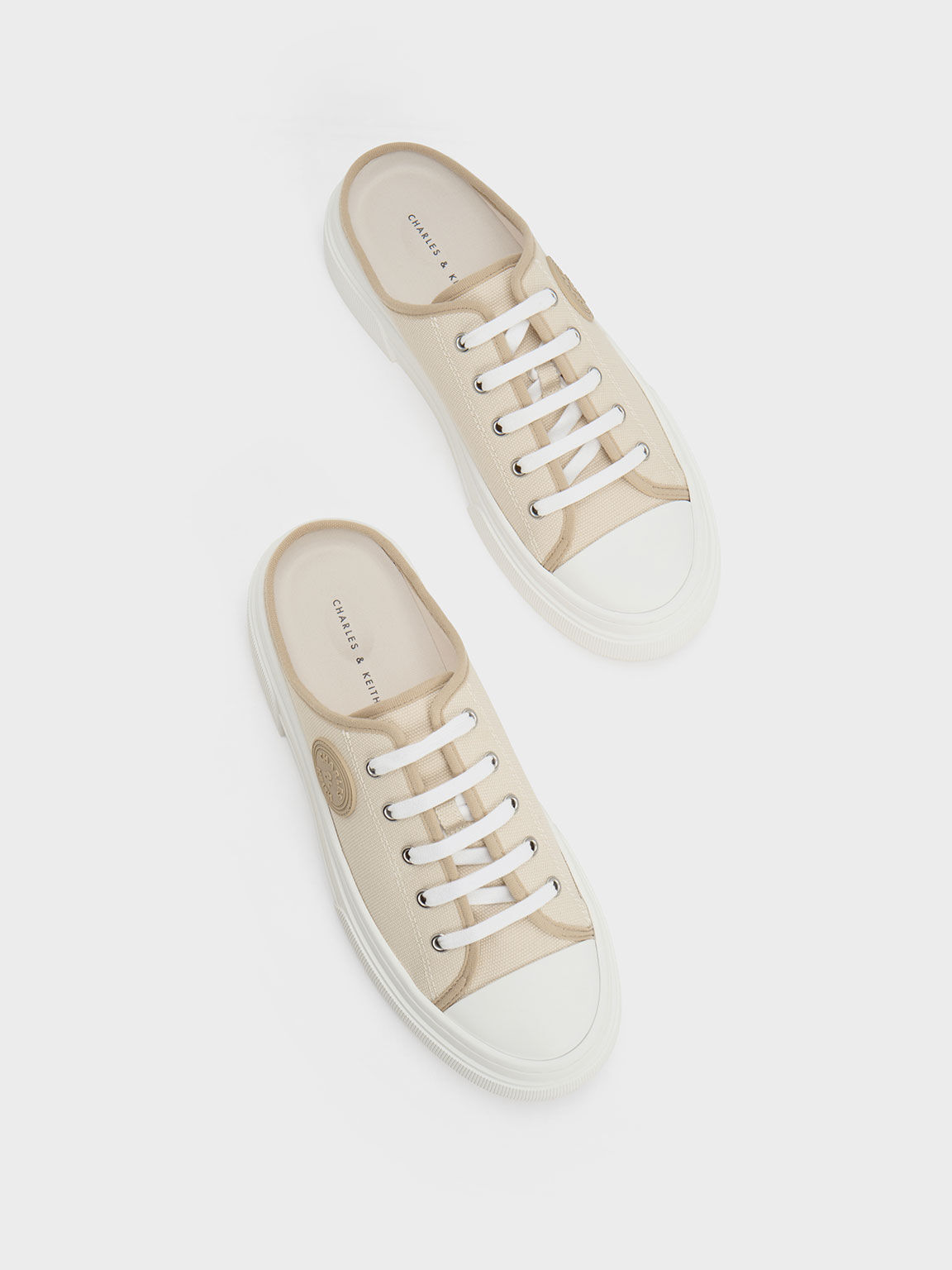 Kay Canvas Slip On Sneakers Taupe