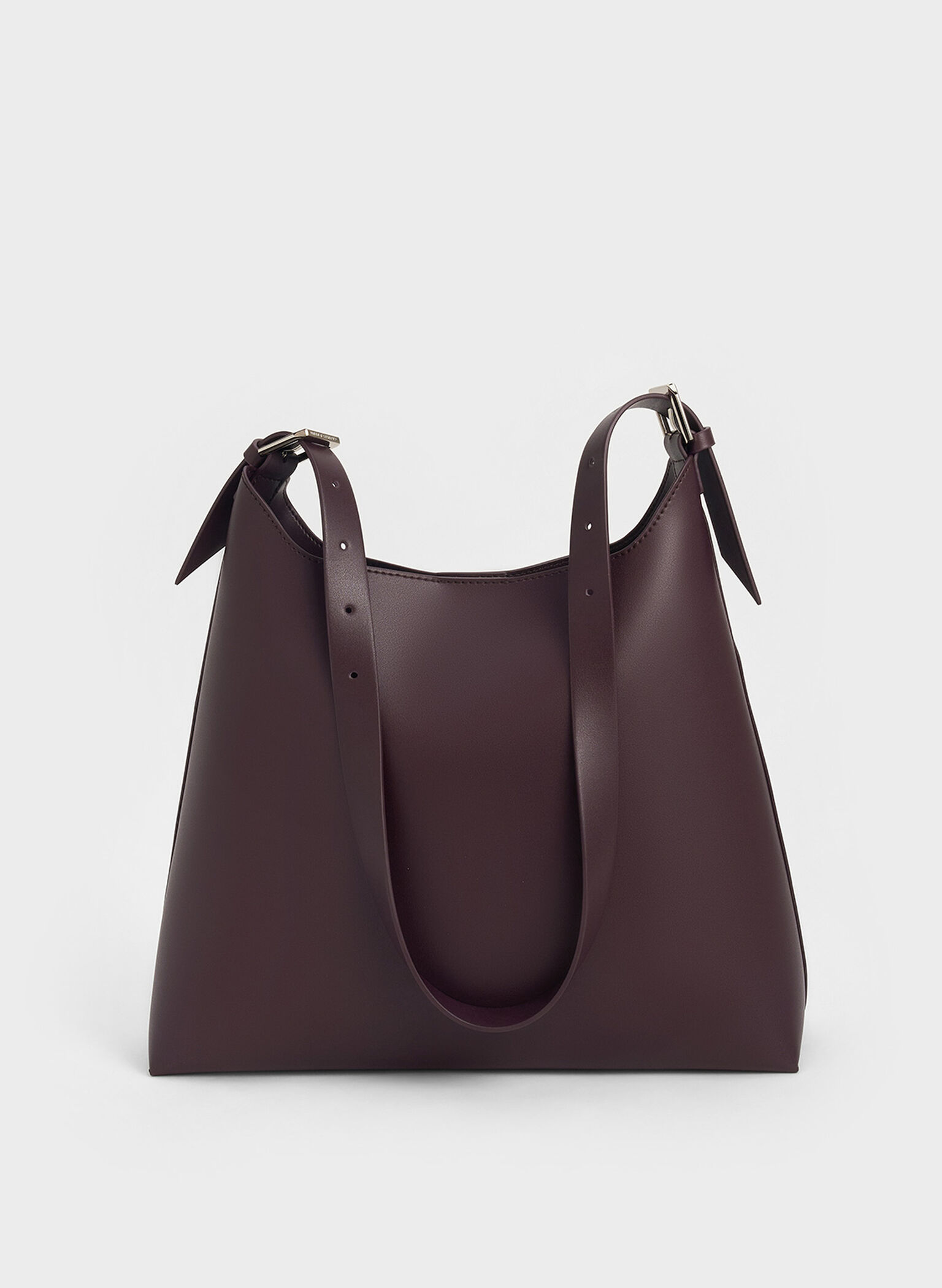 Hertha Trapeze Slouchy Hobo Bag, Burgundy, hi-res