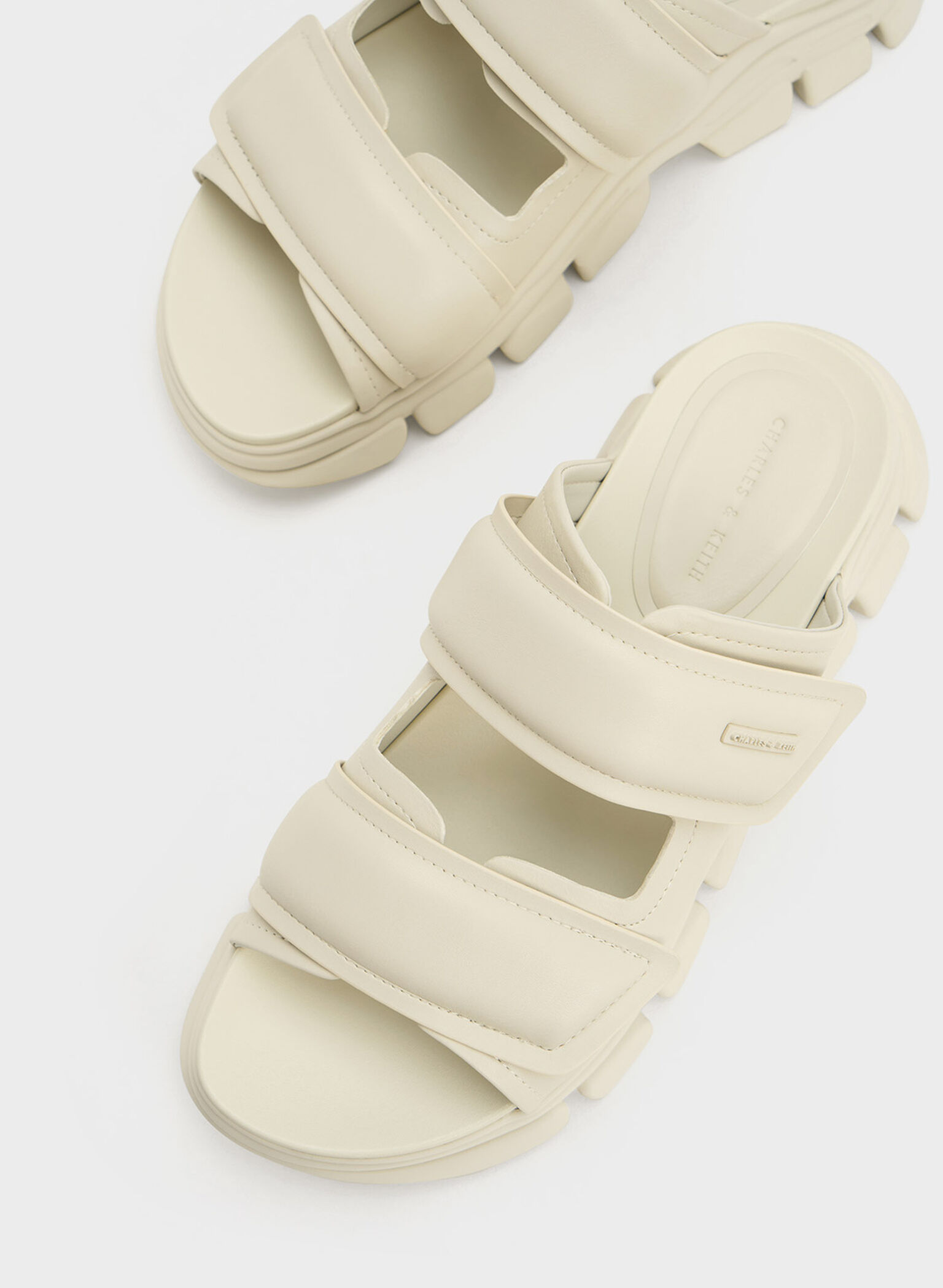 Dash Double Strap Slides, Chalk2, hi-res