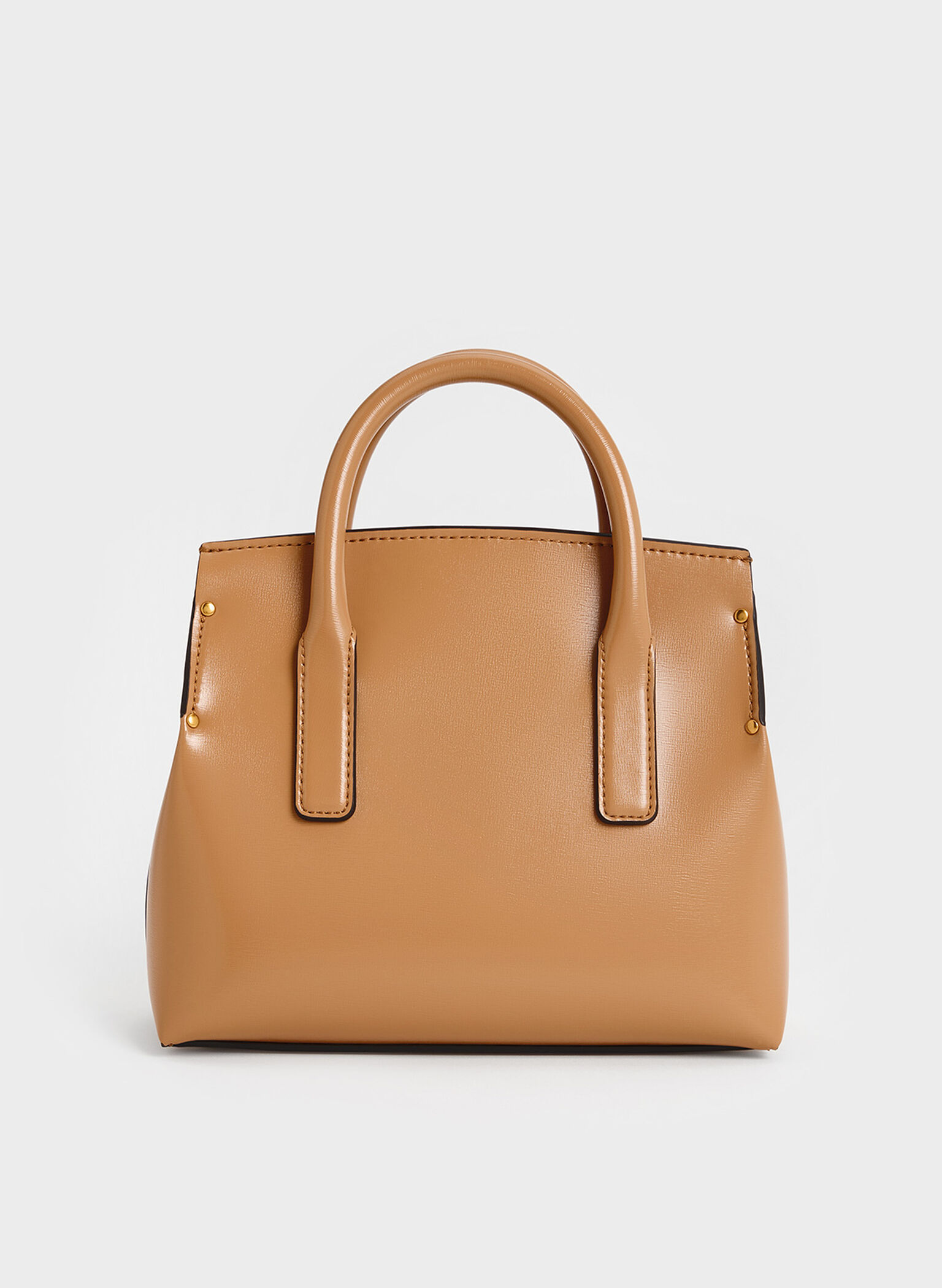 Rene Structured Top Handle Bag, Toffee, hi-res