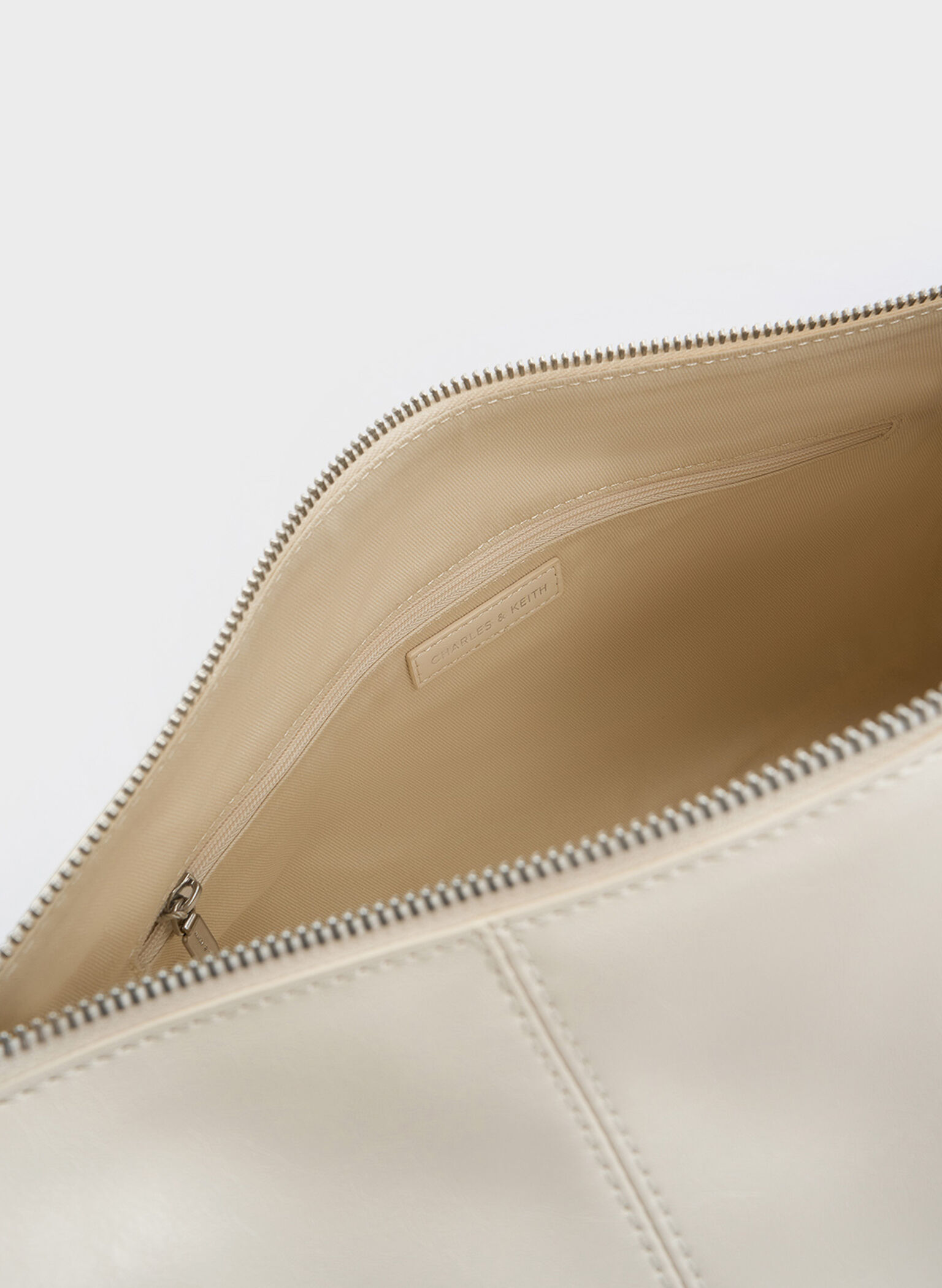 Bryna Panelled Grommet-Strap Crossbody Bag, Cream, hi-res