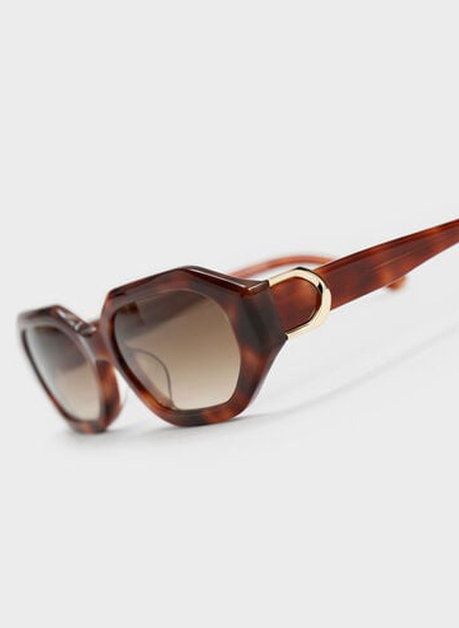 Gabine Recycled Acetate Oval Sunglasses, T. Shell, hi-res