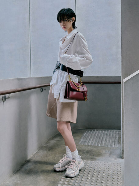 Kerry Chain-Handle Crossbody Bag, Mulberry Plum, hi-res