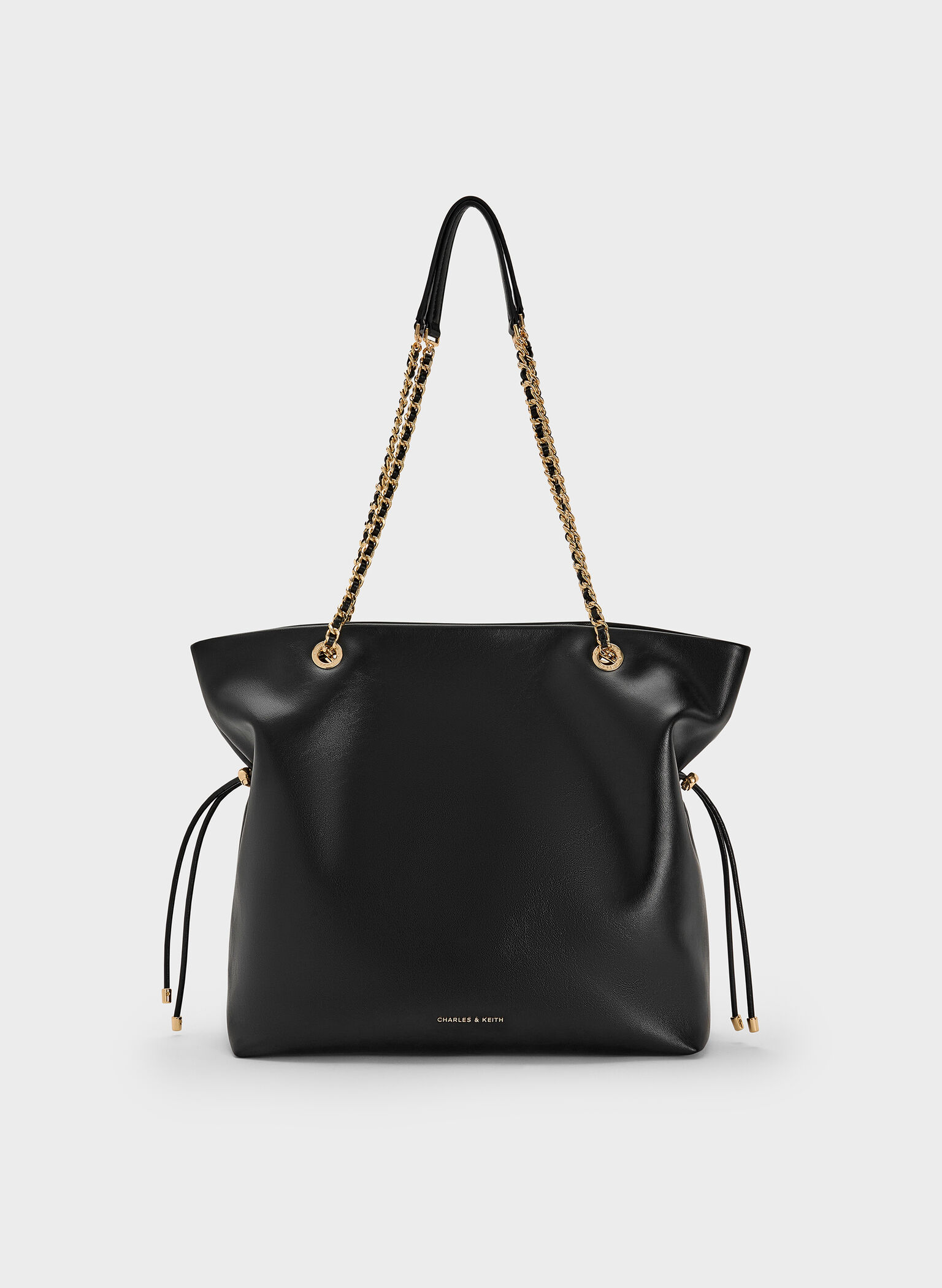 Arya Braided-Strap Double-Handle Tote Bag, Black, hi-res