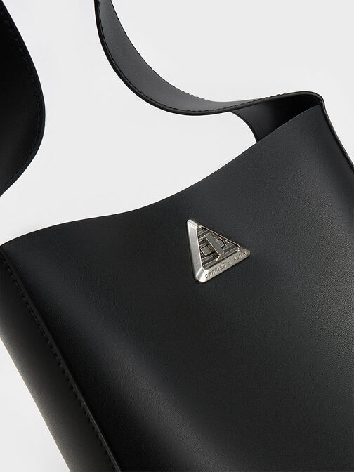 Trice Metallic Accent Large Hobo Bag, Noir, hi-res