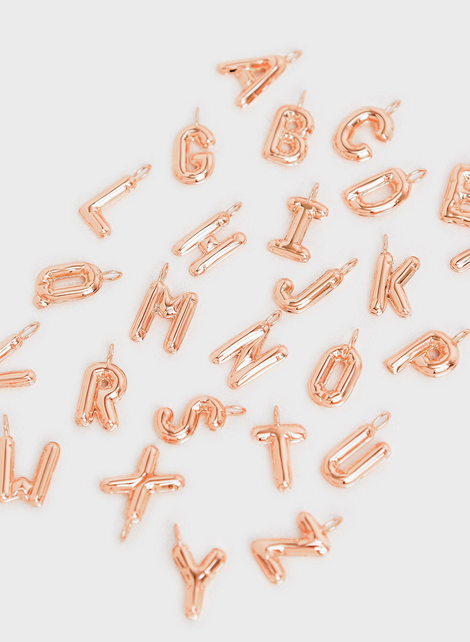 Alphabet 'A' Charm, Rose Gold, hi-res
