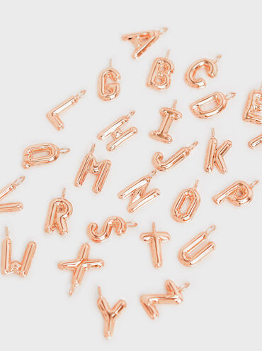 Alphabet 'A' Charm, Rose Gold, hi-res