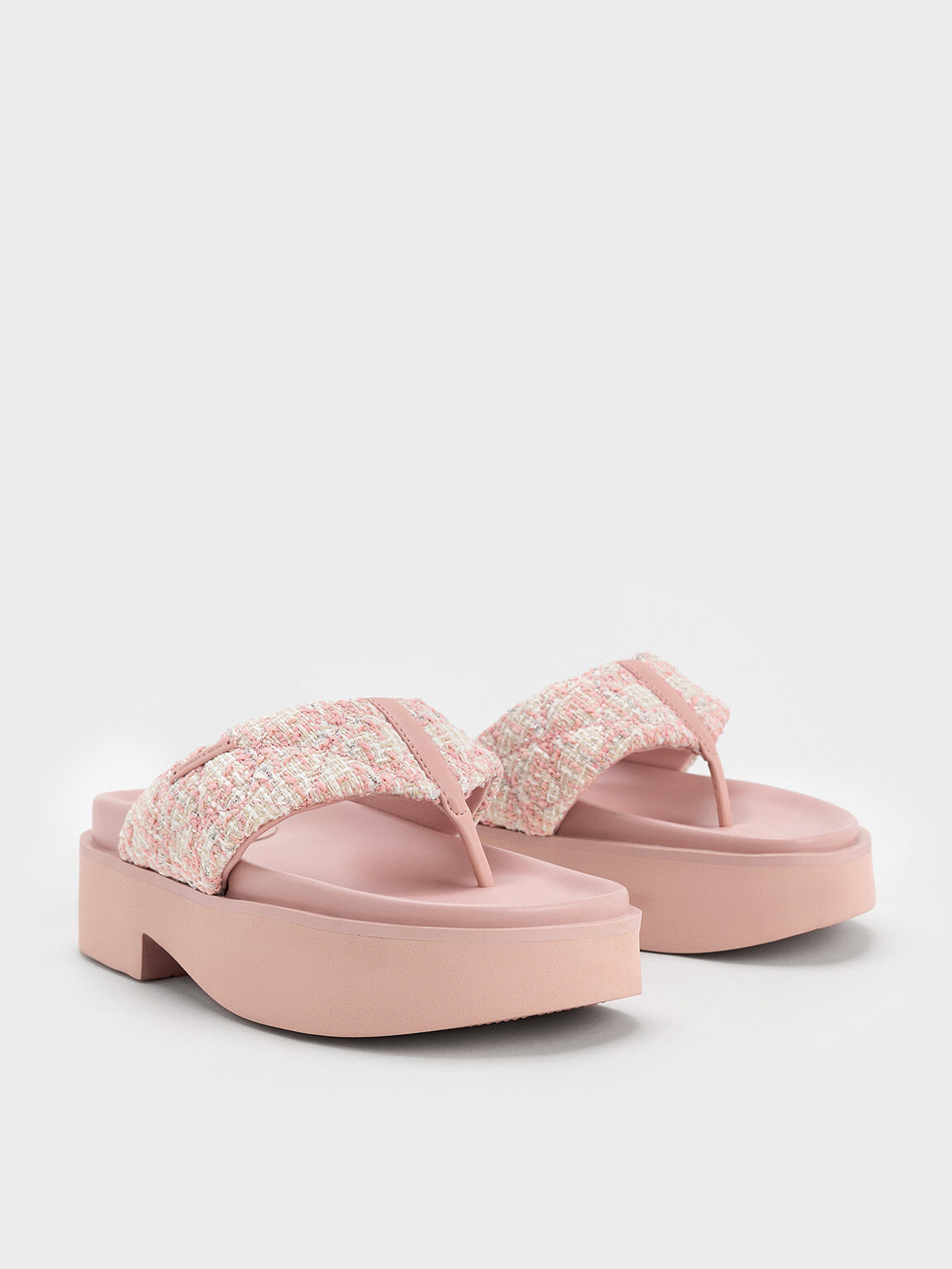 Pink platform sandals best sale