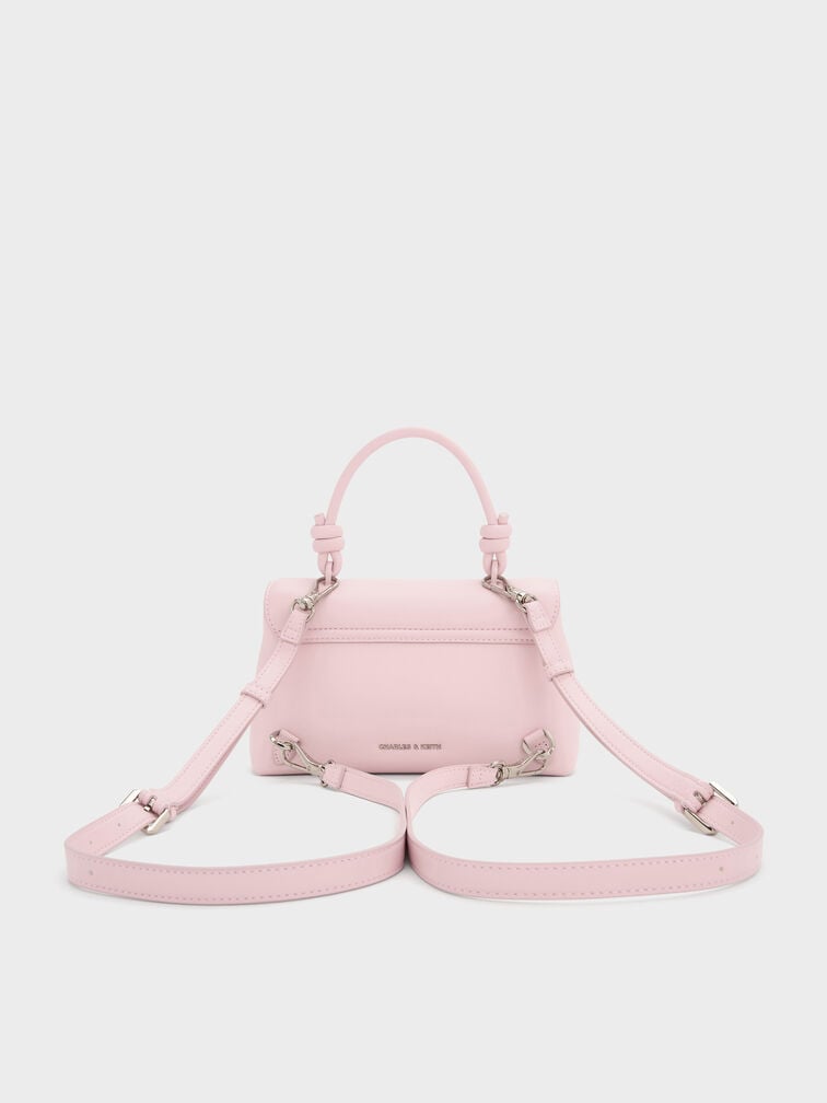 Sammie Knotted-Handle Two-Way Backpack, Cotton Candy Pink, hi-res