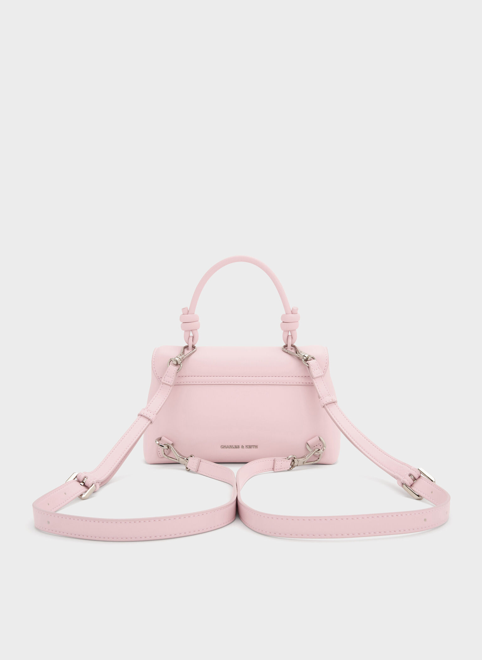 Sammie Knotted-Handle Two-Way Backpack, Cotton Candy Pink, hi-res