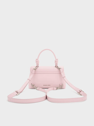 Sammie Knotted-Handle Two-Way Backpack, Cotton Candy Pink, hi-res