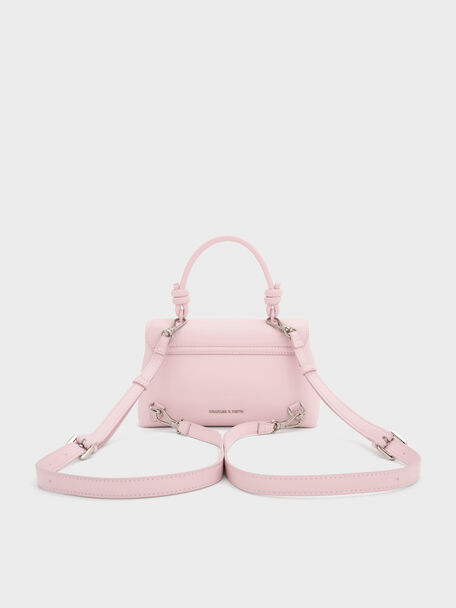 Sammie Knotted-Handle Two-Way Backpack, Cotton Candy Pink, hi-res