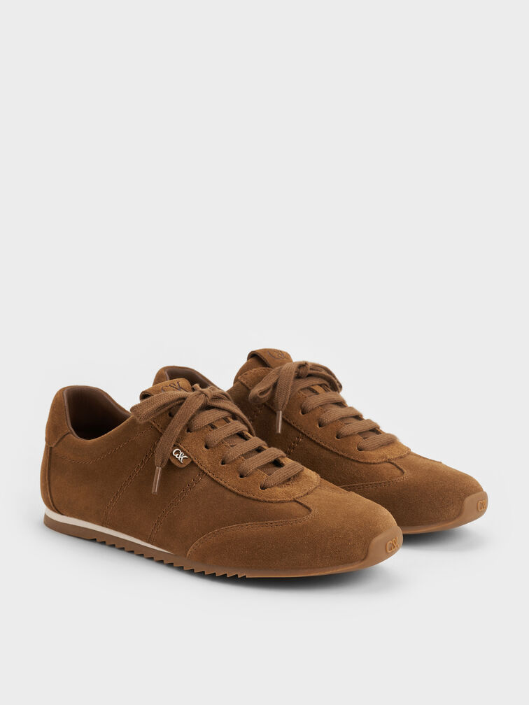 Jace Suede Sneakers, Brown, hi-res