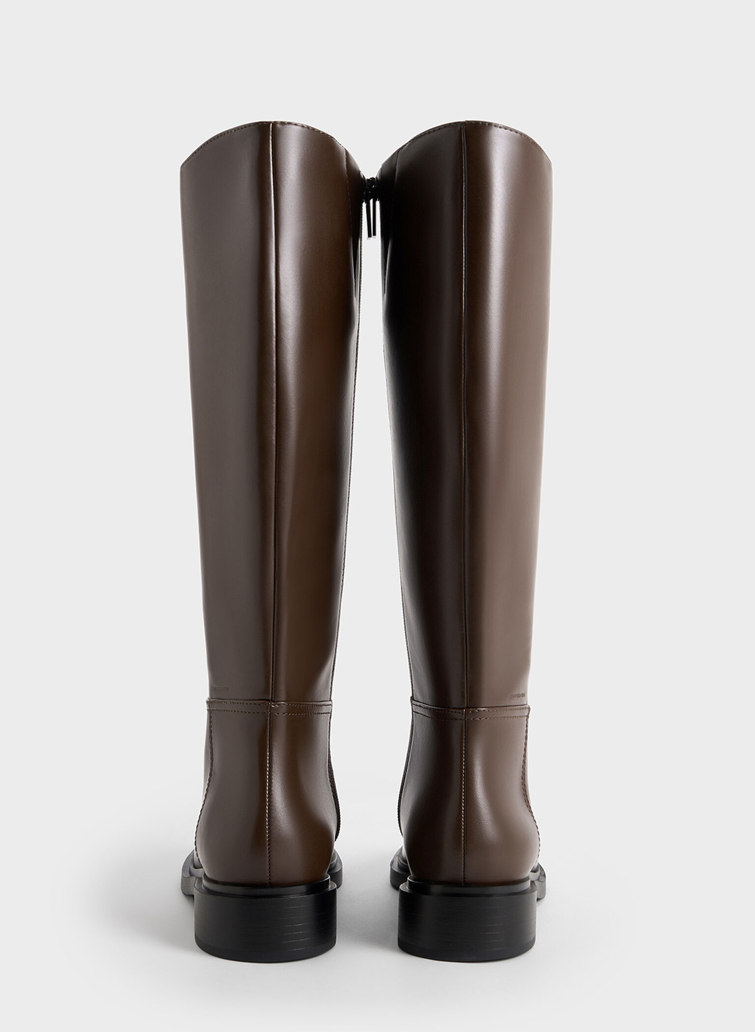 Side-Zip Knee-High Riding Boots, Brown, hi-res