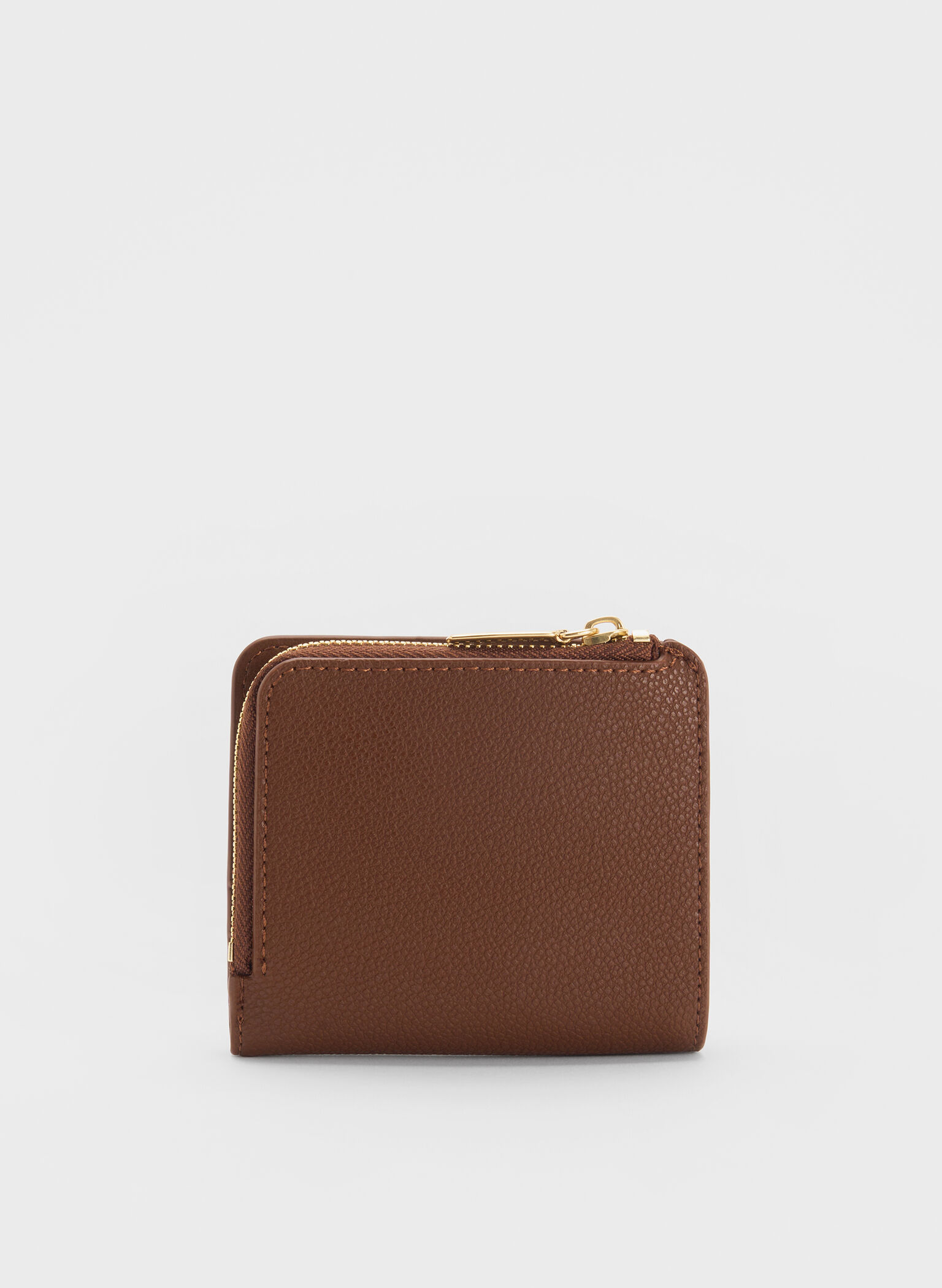 Keely Top Zip Small Wallet, Dark Brown, hi-res
