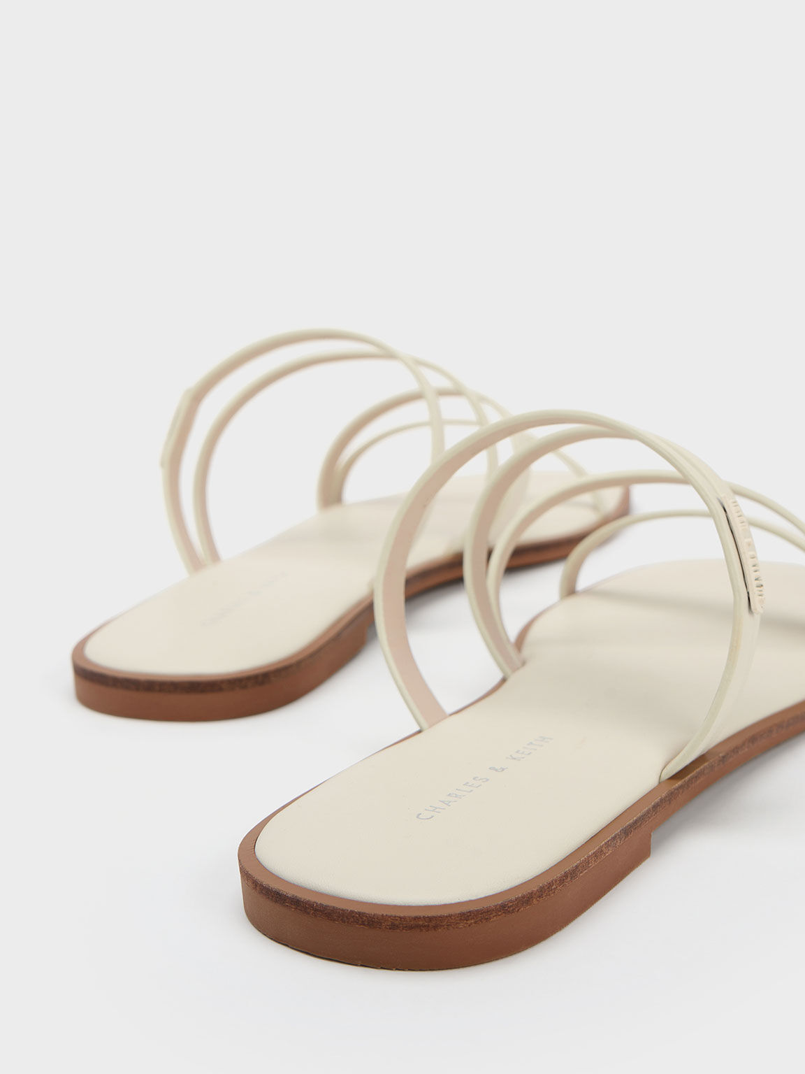 lliana Strappy Slide Sandals Chalk