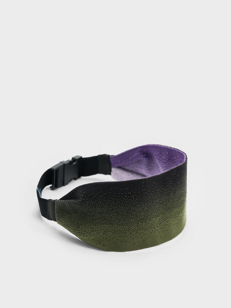 Recycled Polyester Knitted Gradient Reversible Headband, Multi, hi-res