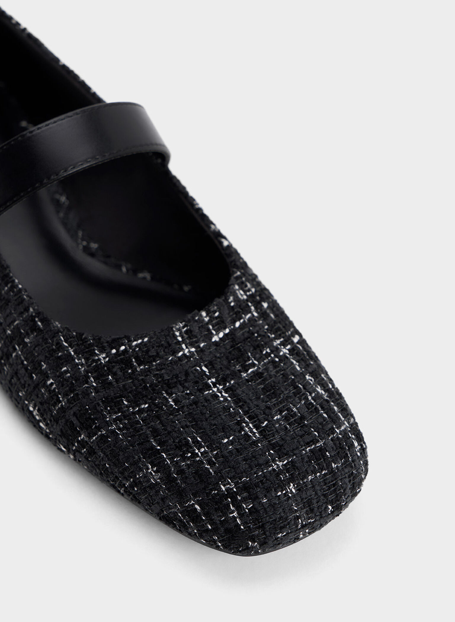 Tweed Crystal-Embellished Buckle Mary Jane Flats, Multi, hi-res