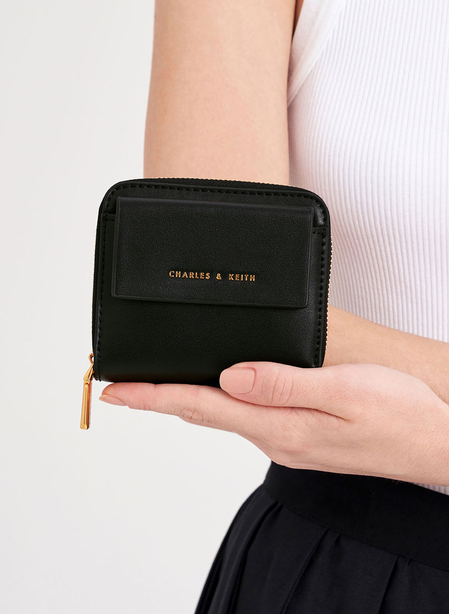 Tribi Front-Pocket Zip-Around Wallet, Black, hi-res