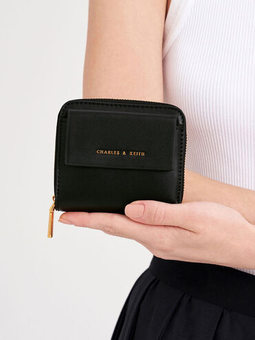 Tribi Front-Pocket Zip-Around Wallet, Black, hi-res
