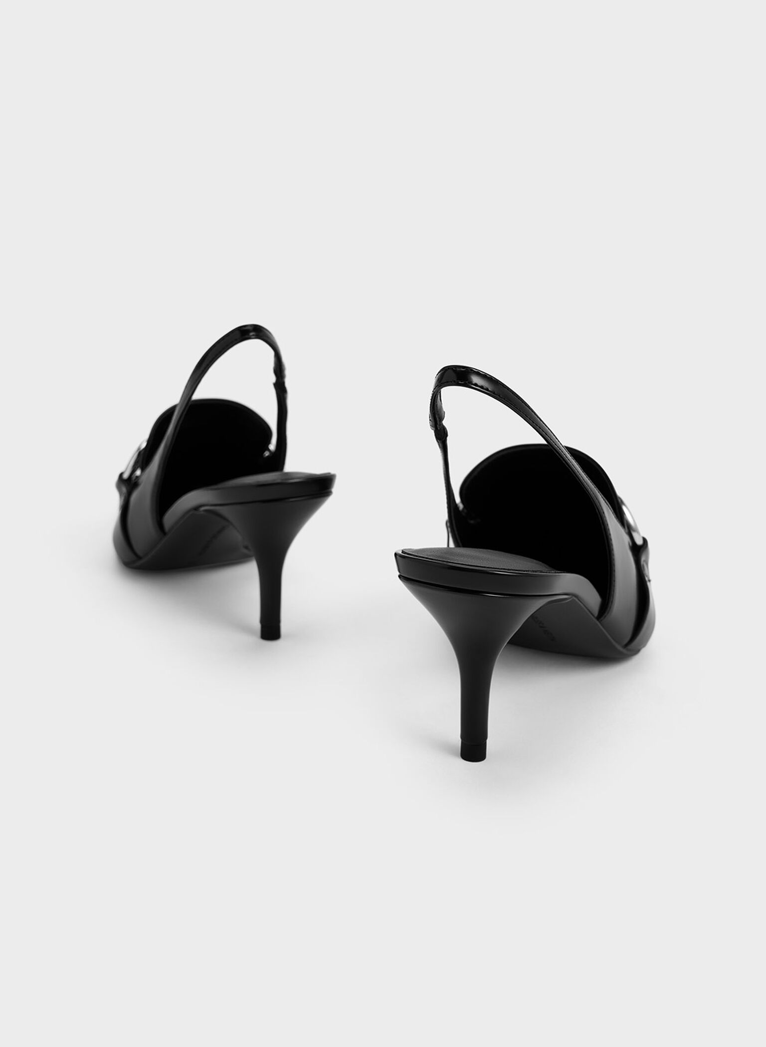 Catelaya Metallic Accent Slingback Pumps, Black Box, hi-res