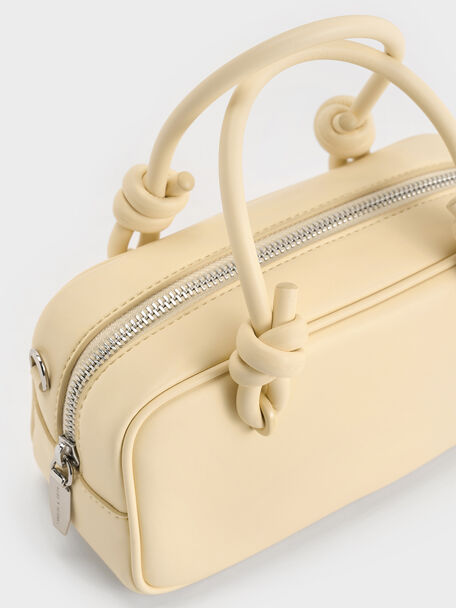 Sammie Knotted-Handle Elongated Bag, Butter Yellow, hi-res