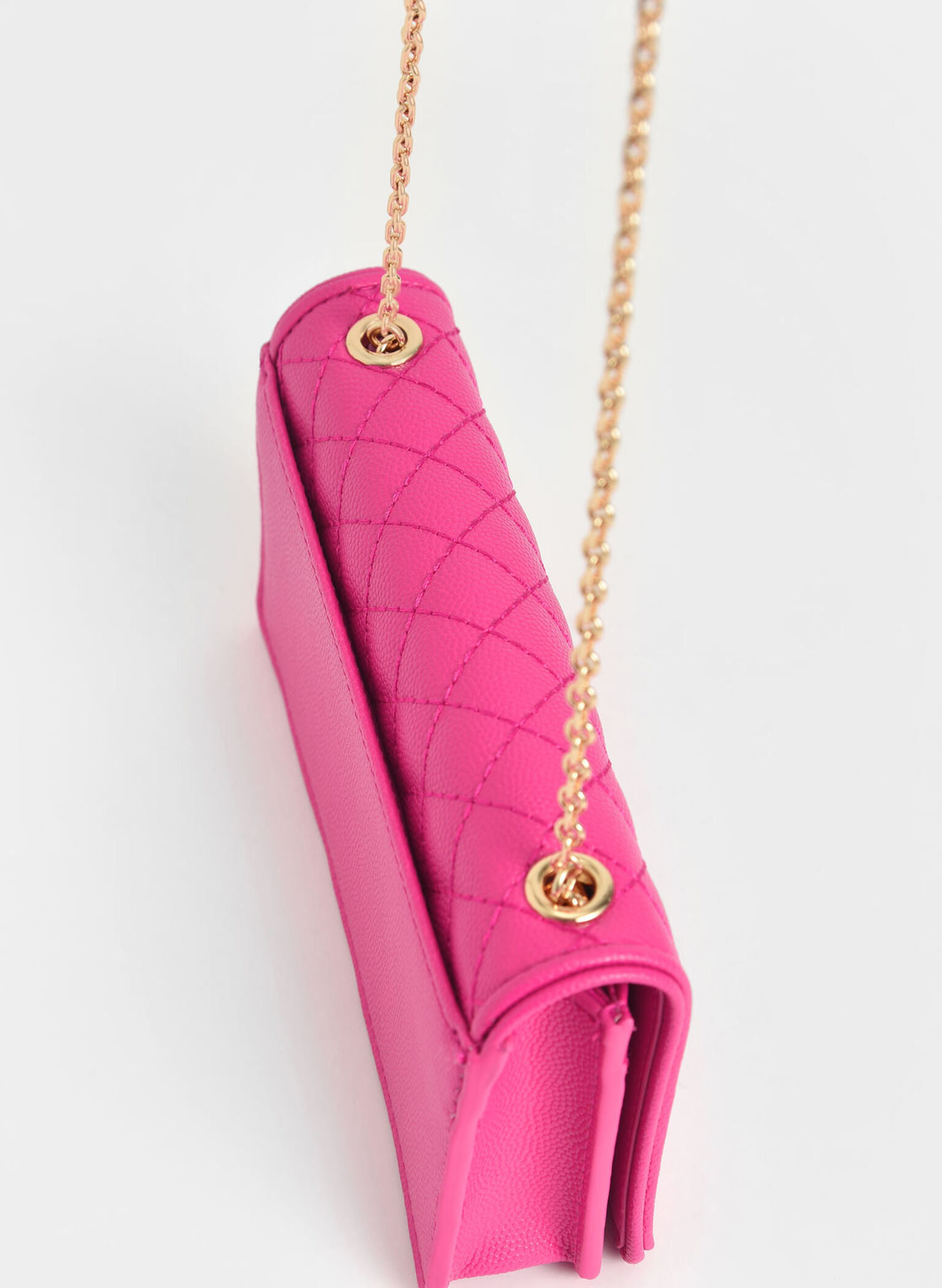 Quilted Pouch, Fuchsia, hi-res