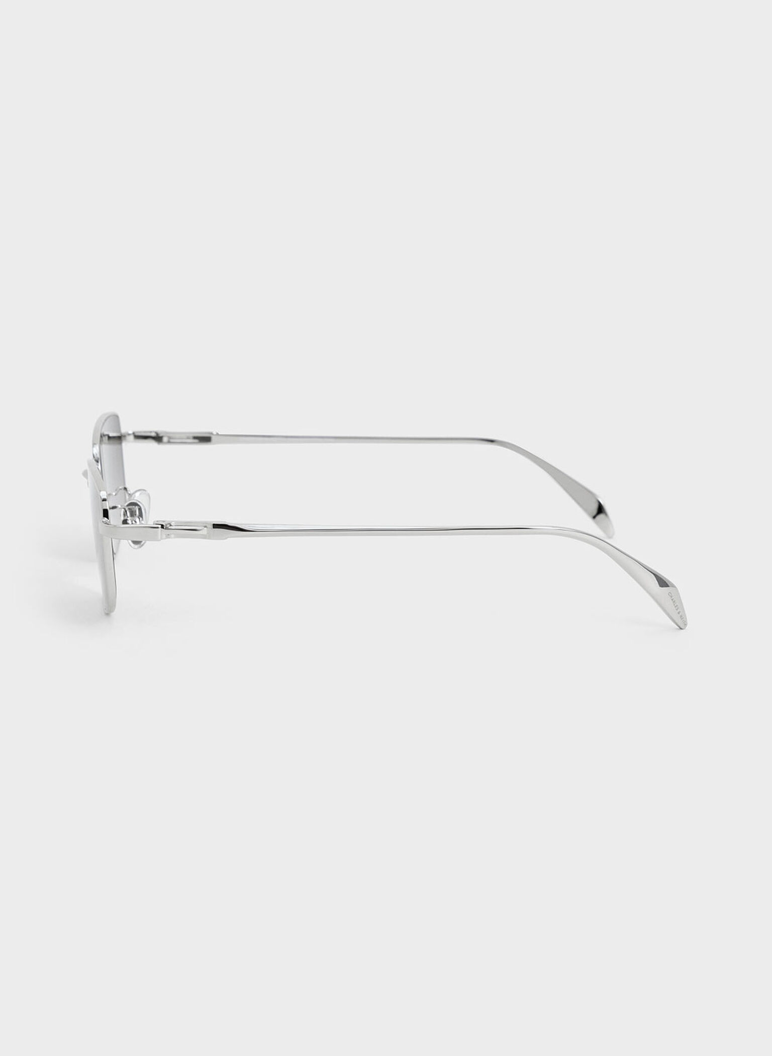 Inara Metallic-Rim Sunglasses, Silver, hi-res