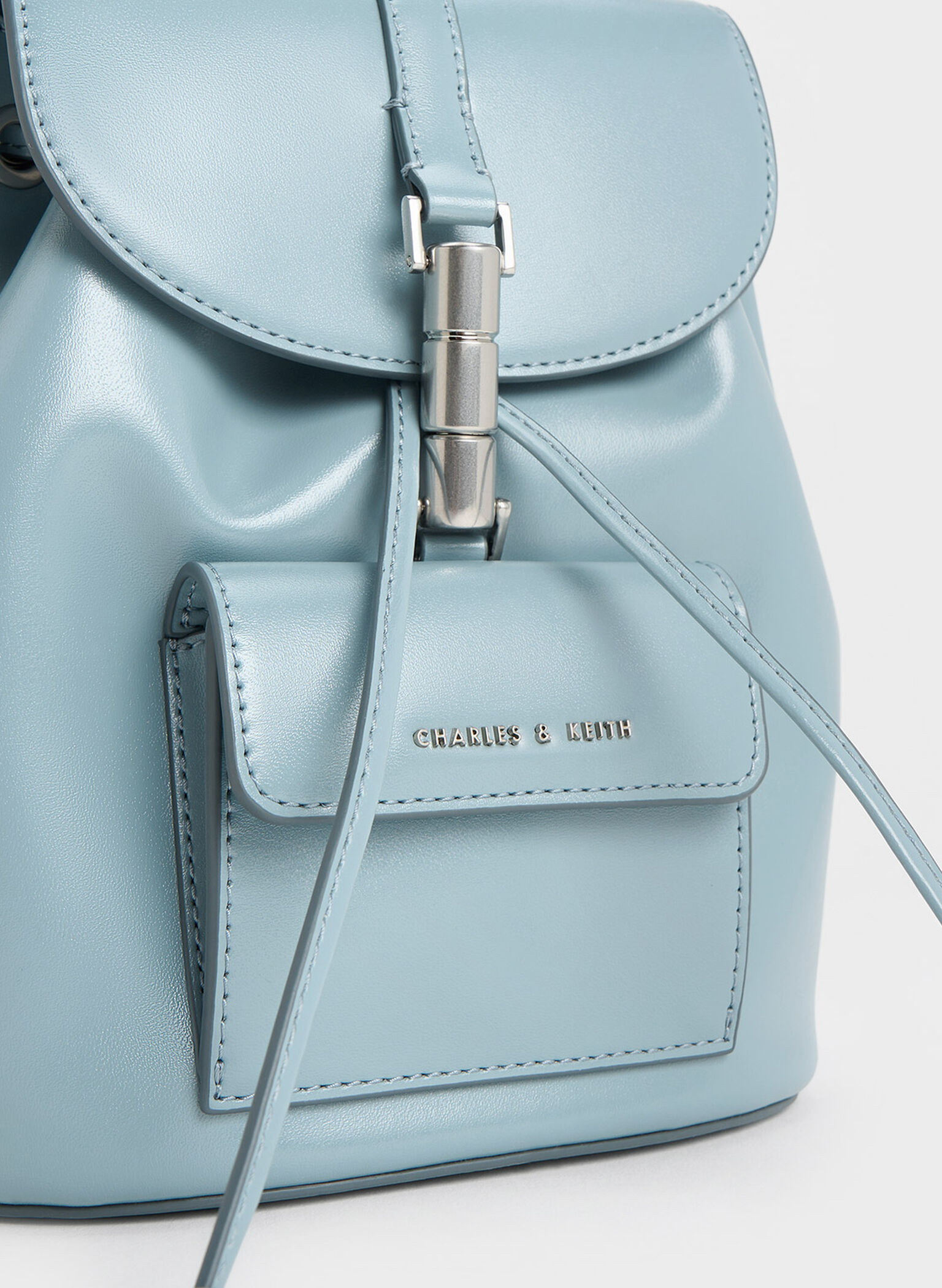 Cesia Metallic Accent Backpack, Slate Blue, hi-res