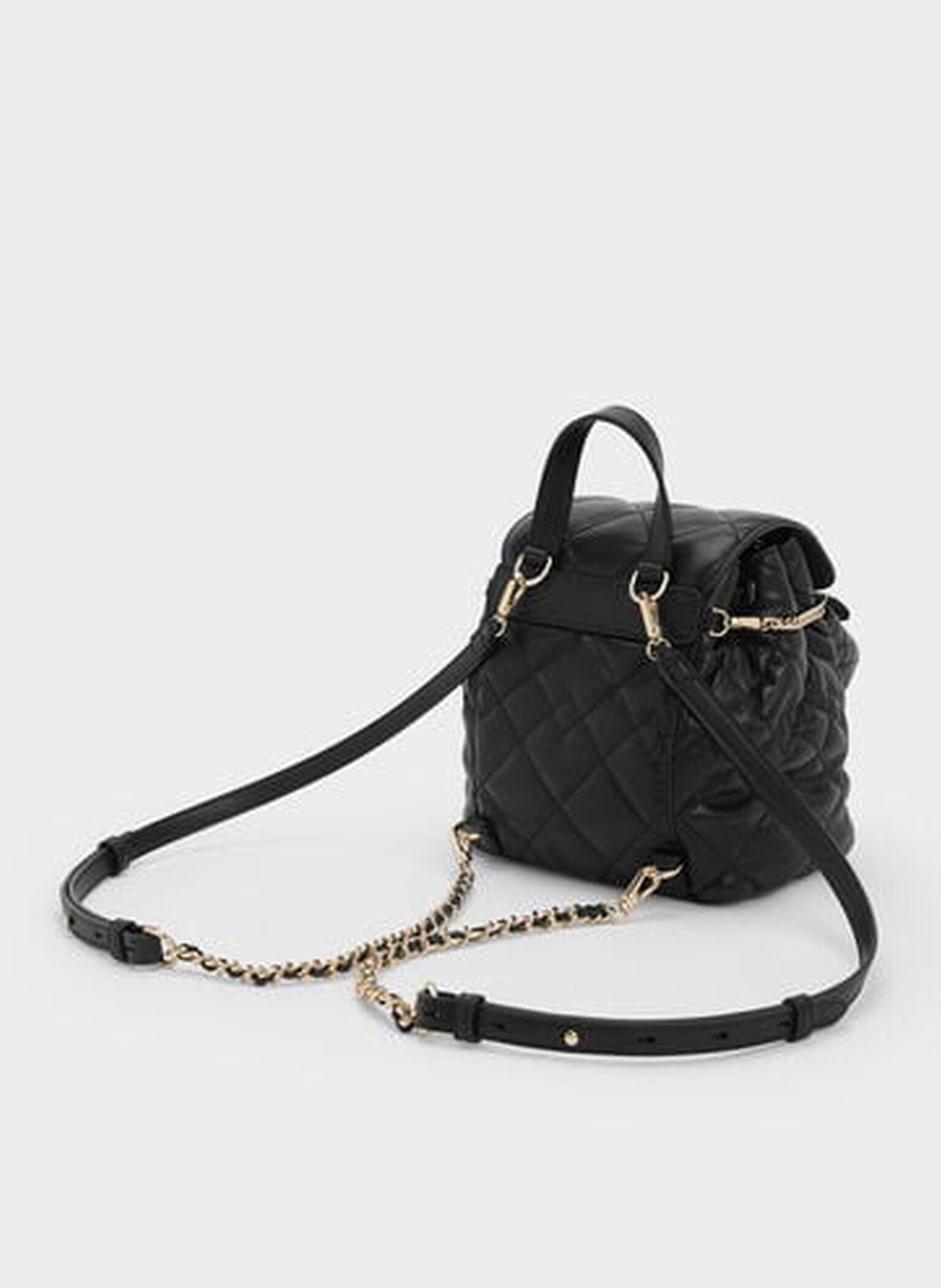 Aubrielle Quilted Backpack, Black, hi-res