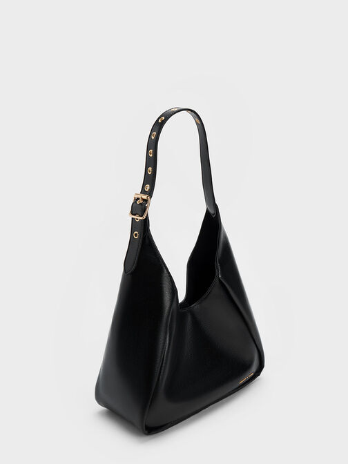 Buzz Hobo Bag, Black, hi-res