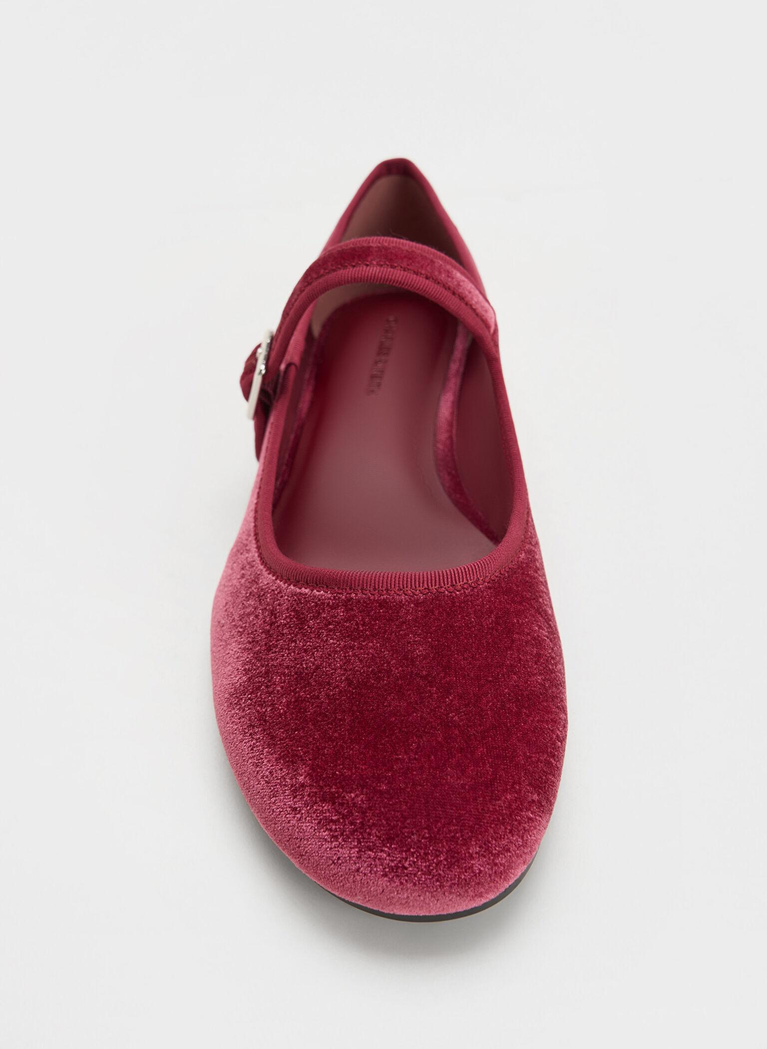 Carmel Velvet Buckled Mary Jane Flats, Pink, hi-res