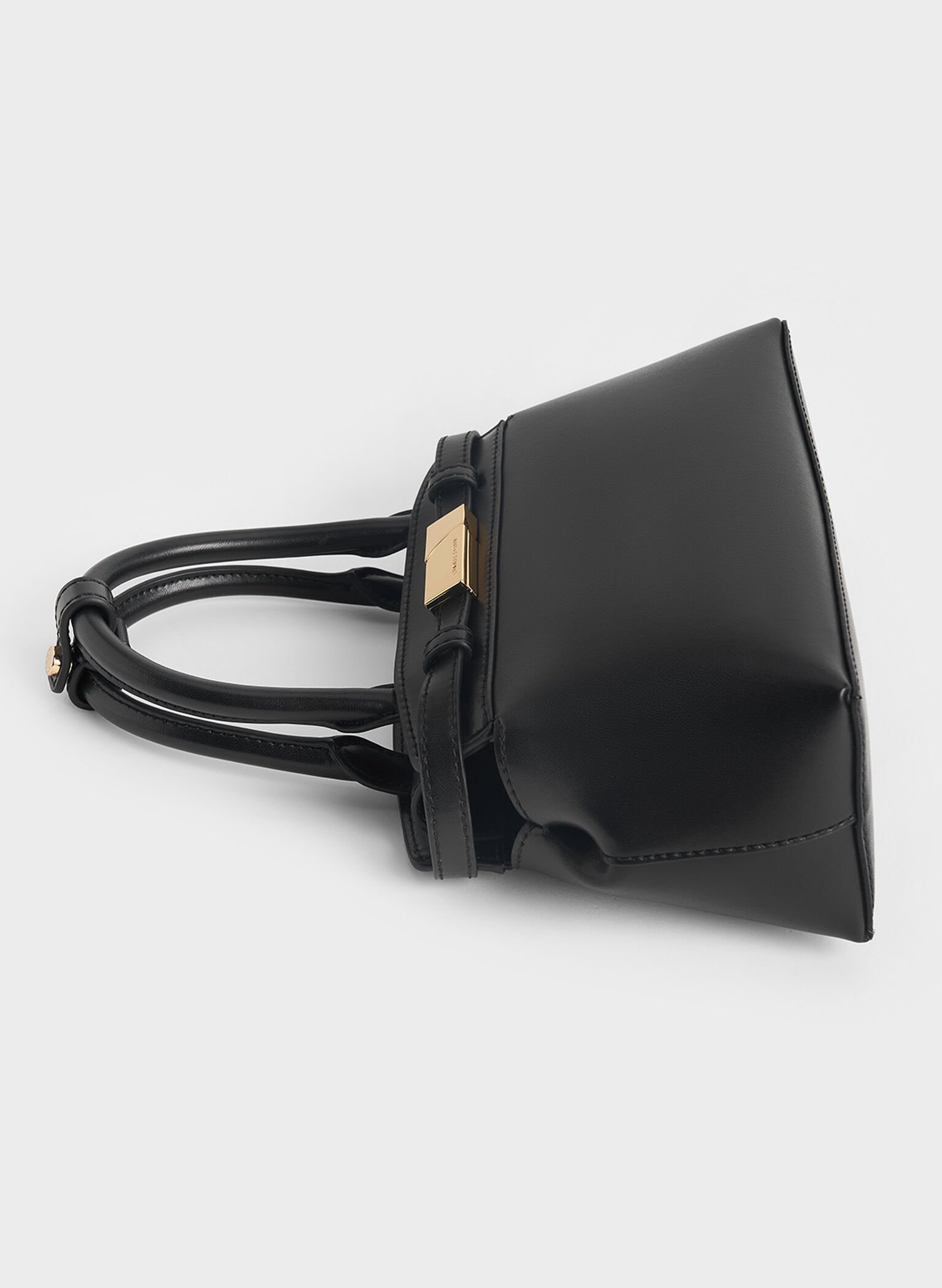 Aurelia Metallic-Accent Elongated Tote, Black, hi-res