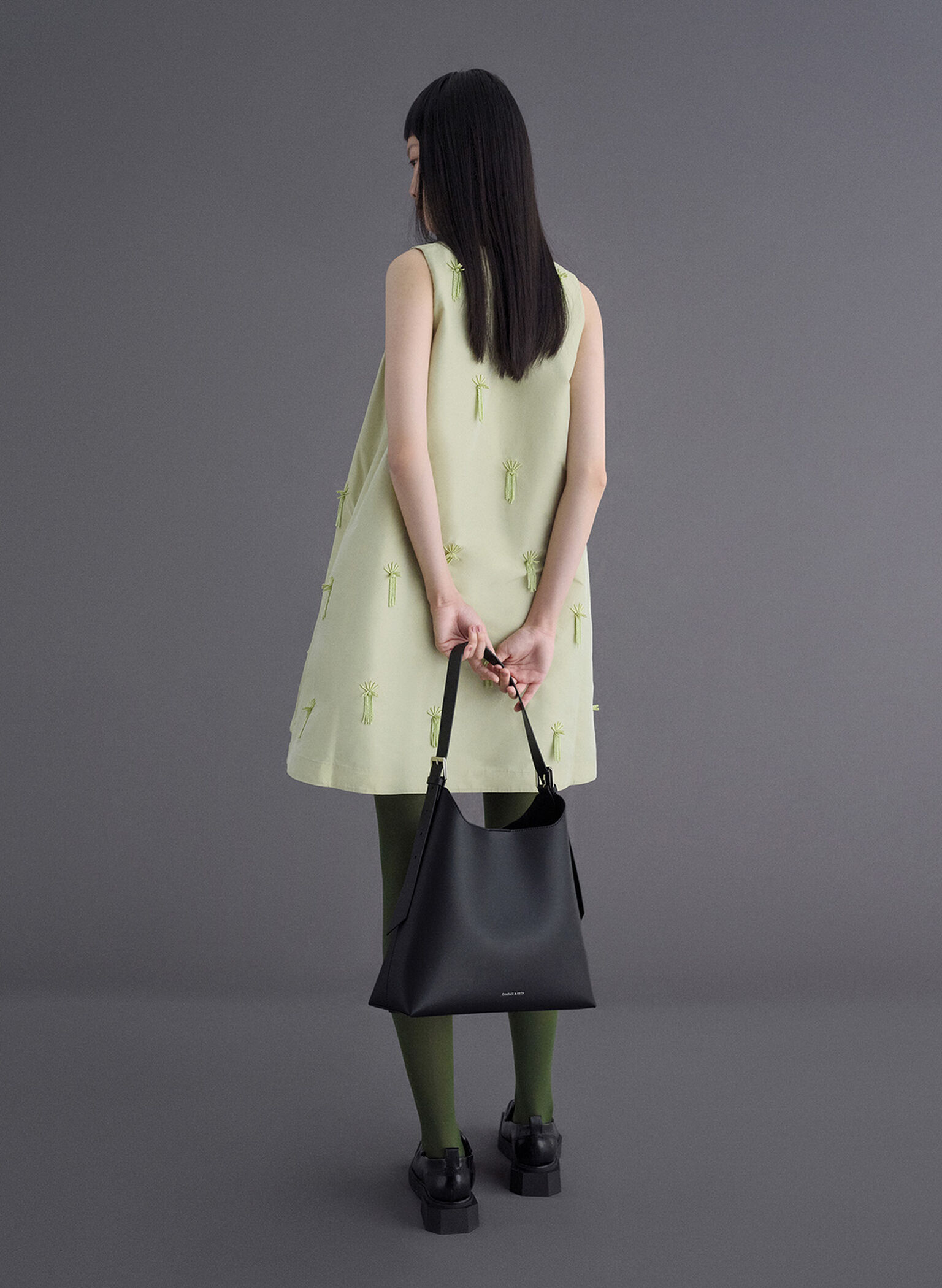 Hertha Trapeze Slouchy Hobo Bag, Noir, hi-res