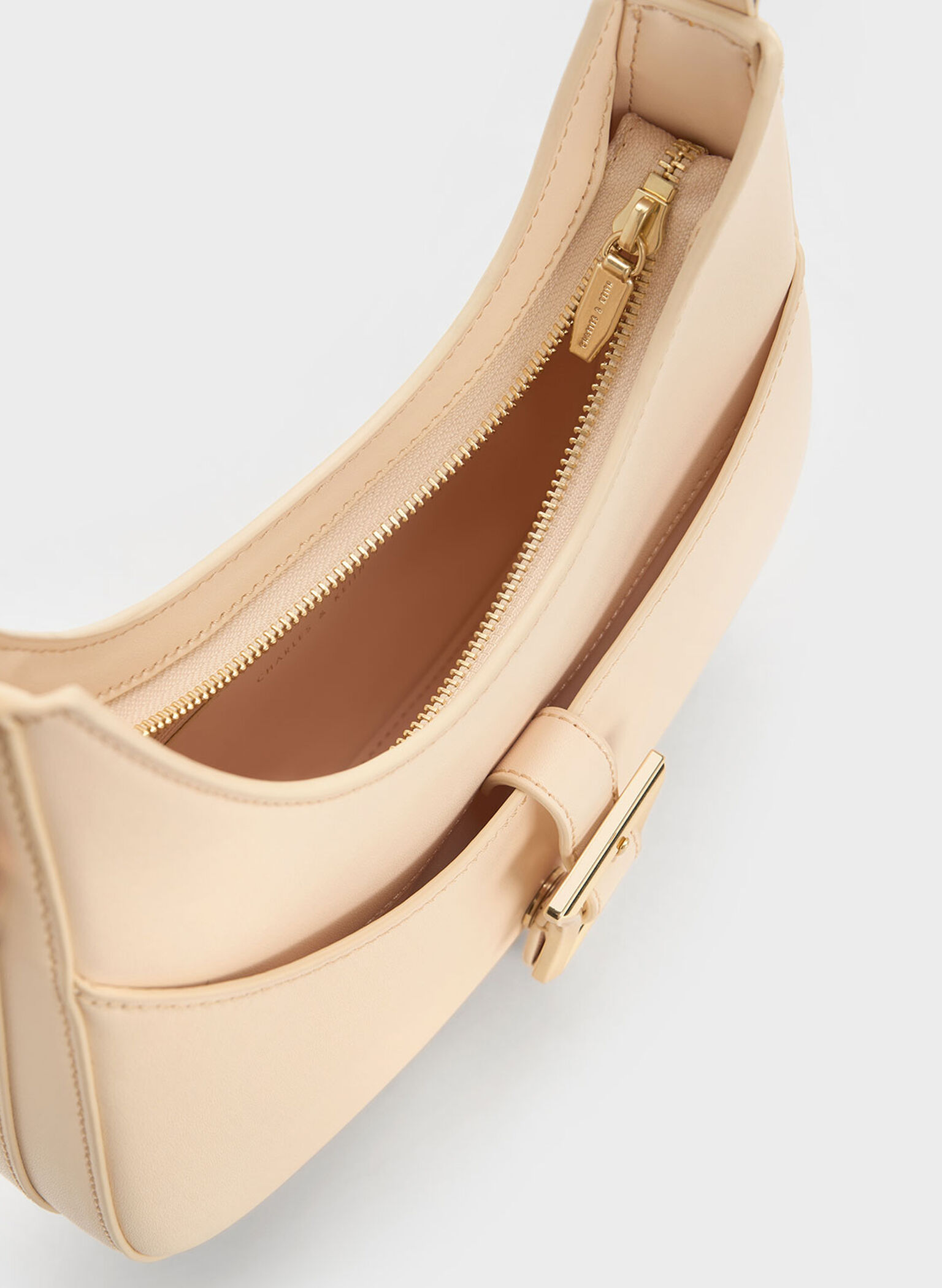 Xanthe Hobo Bag, Beige, hi-res