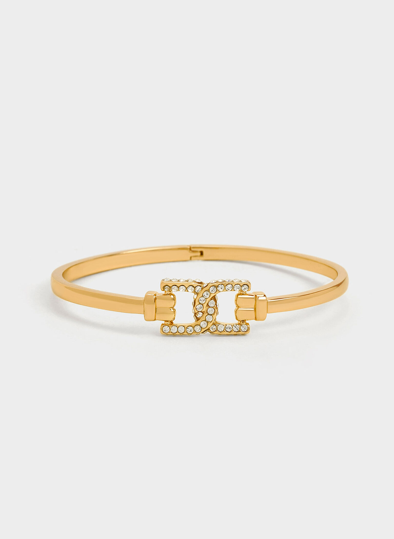 Gabine Swarovski Crystal Cuff Bangle, Gold, hi-res