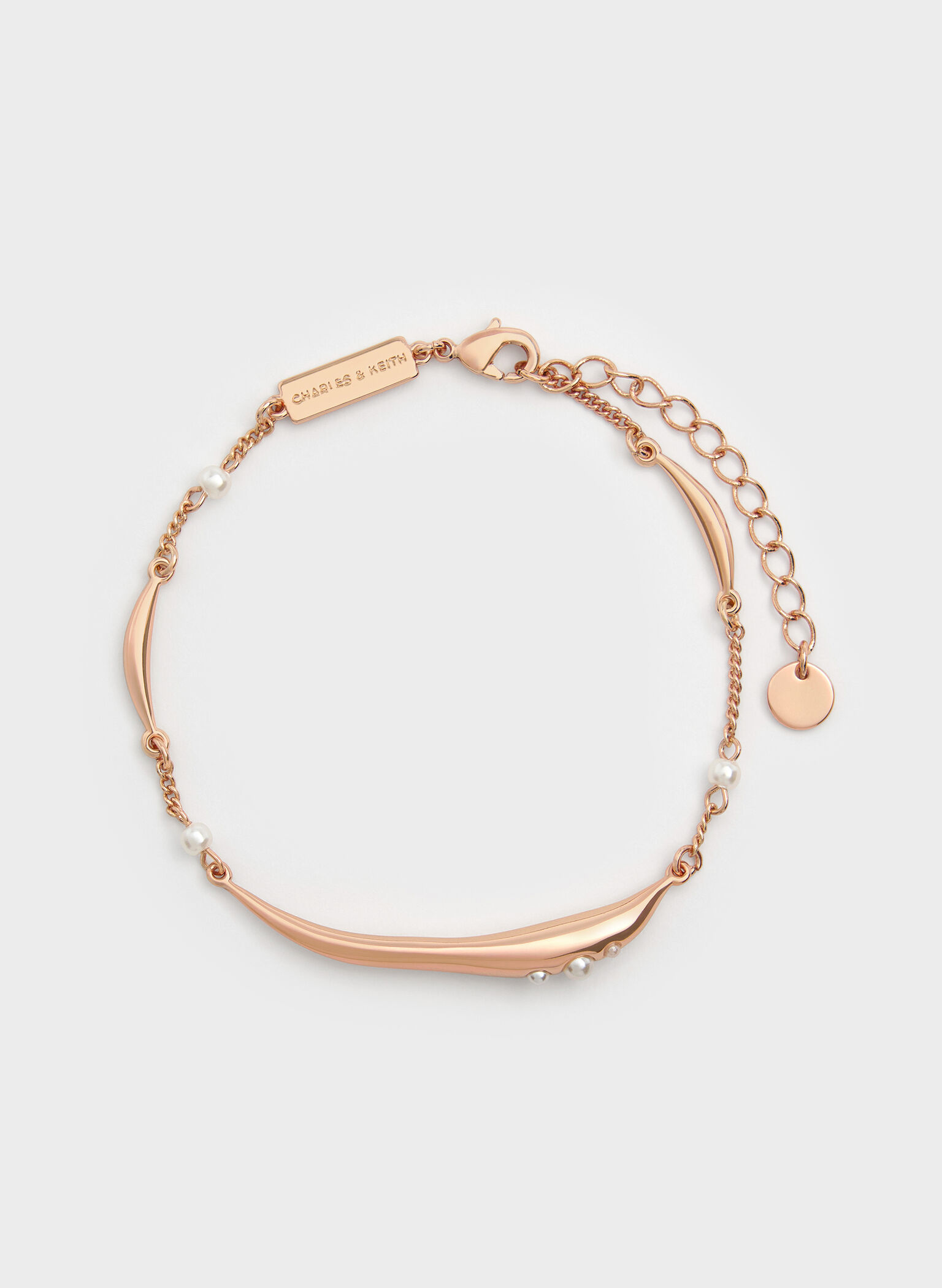 Corrine Pearl Sculptural Bracelet, Rose Gold, hi-res