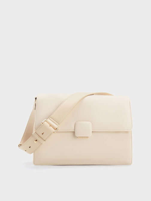 Koa Nylon Crossbody Bag, Beige, hi-res