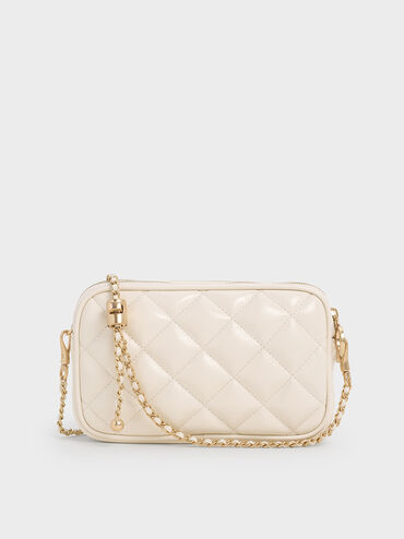 Mini Apfra Quilted Crossbody Bag, Cream, hi-res