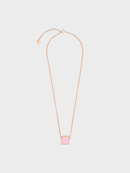 Briar Square Necklace, Rose Gold, hi-res