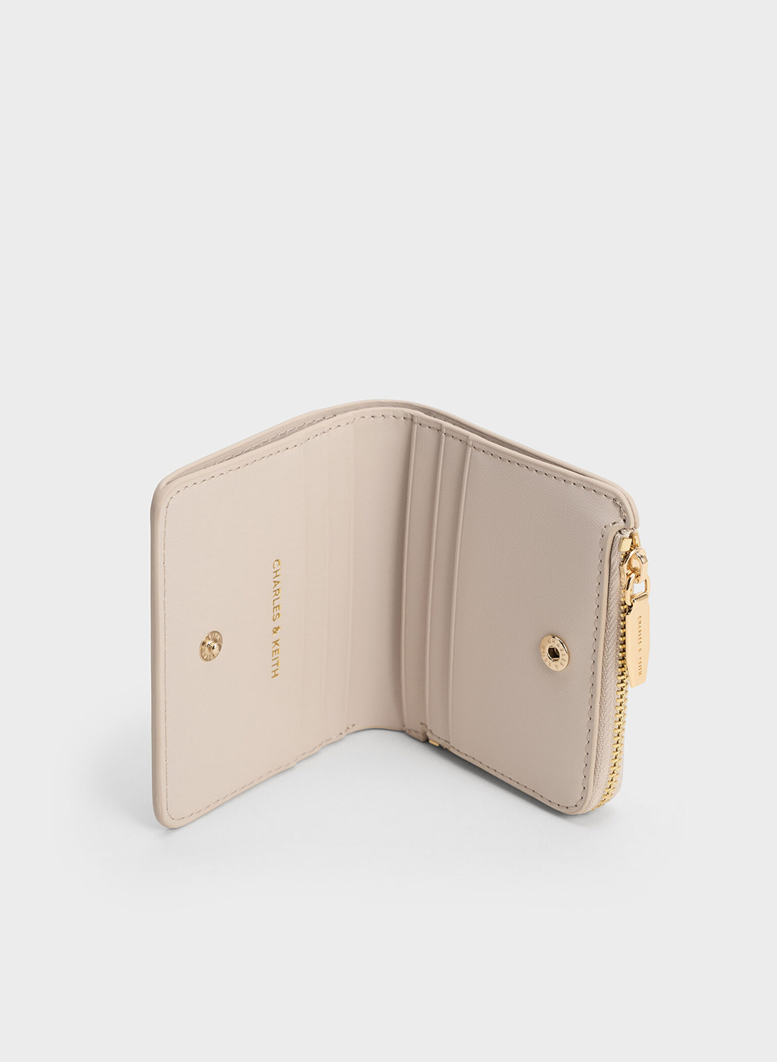 Keely Top Zip Small Wallet, Oat, hi-res